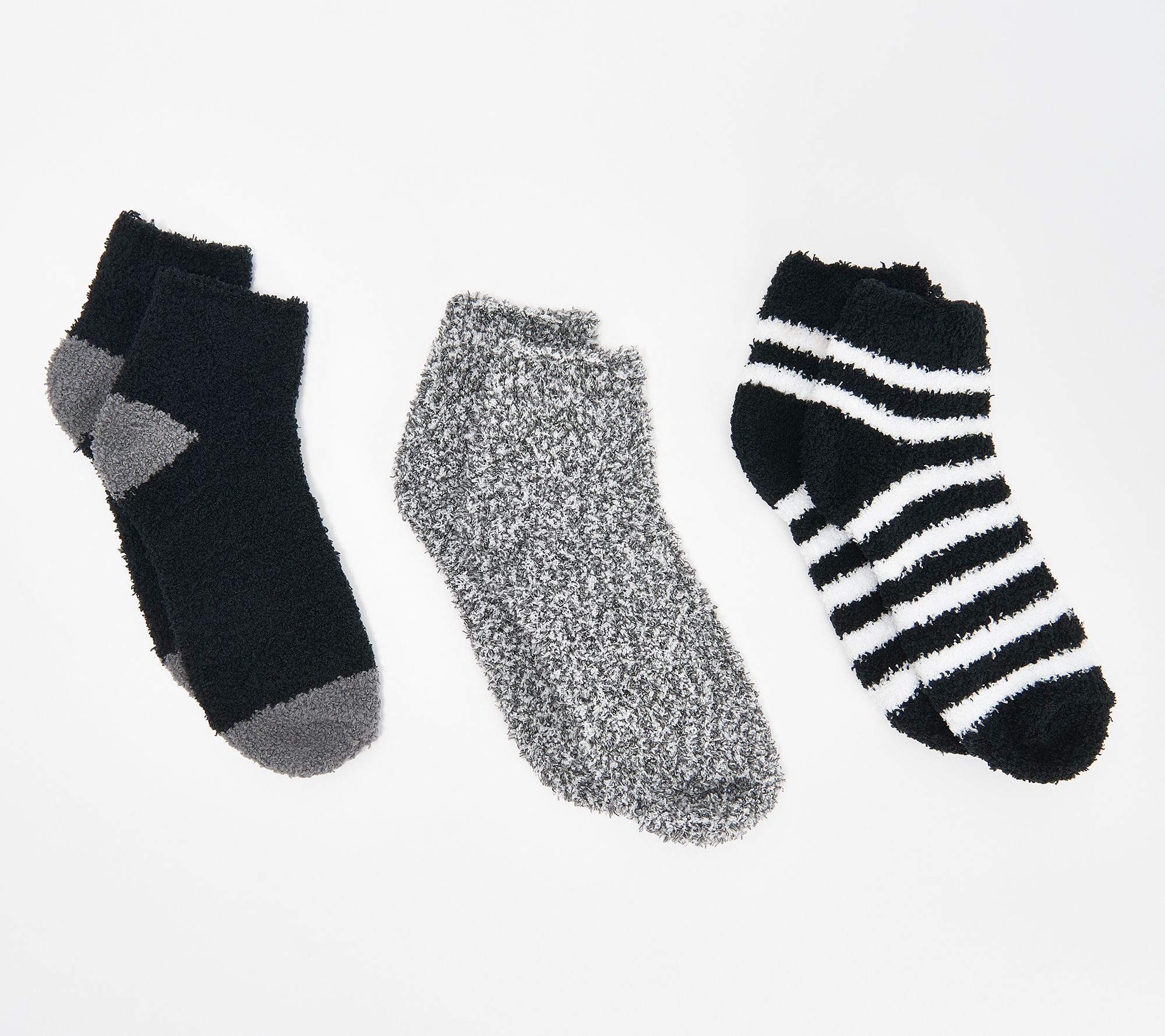 MUK LUKS Aloe Infused Cozy Yarn Socks Set of Three 