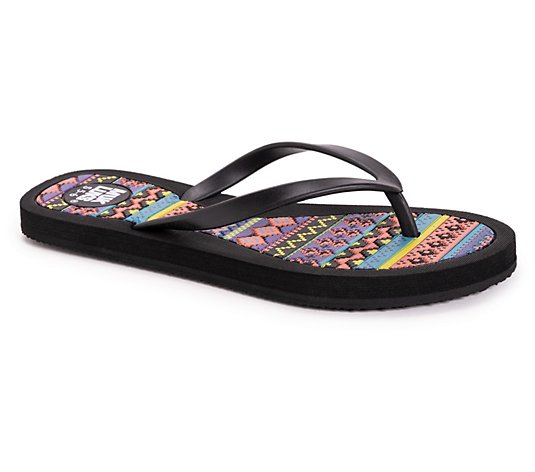 MUK LUKS Women's Slip-On Flip-Flop Sandals - Peri