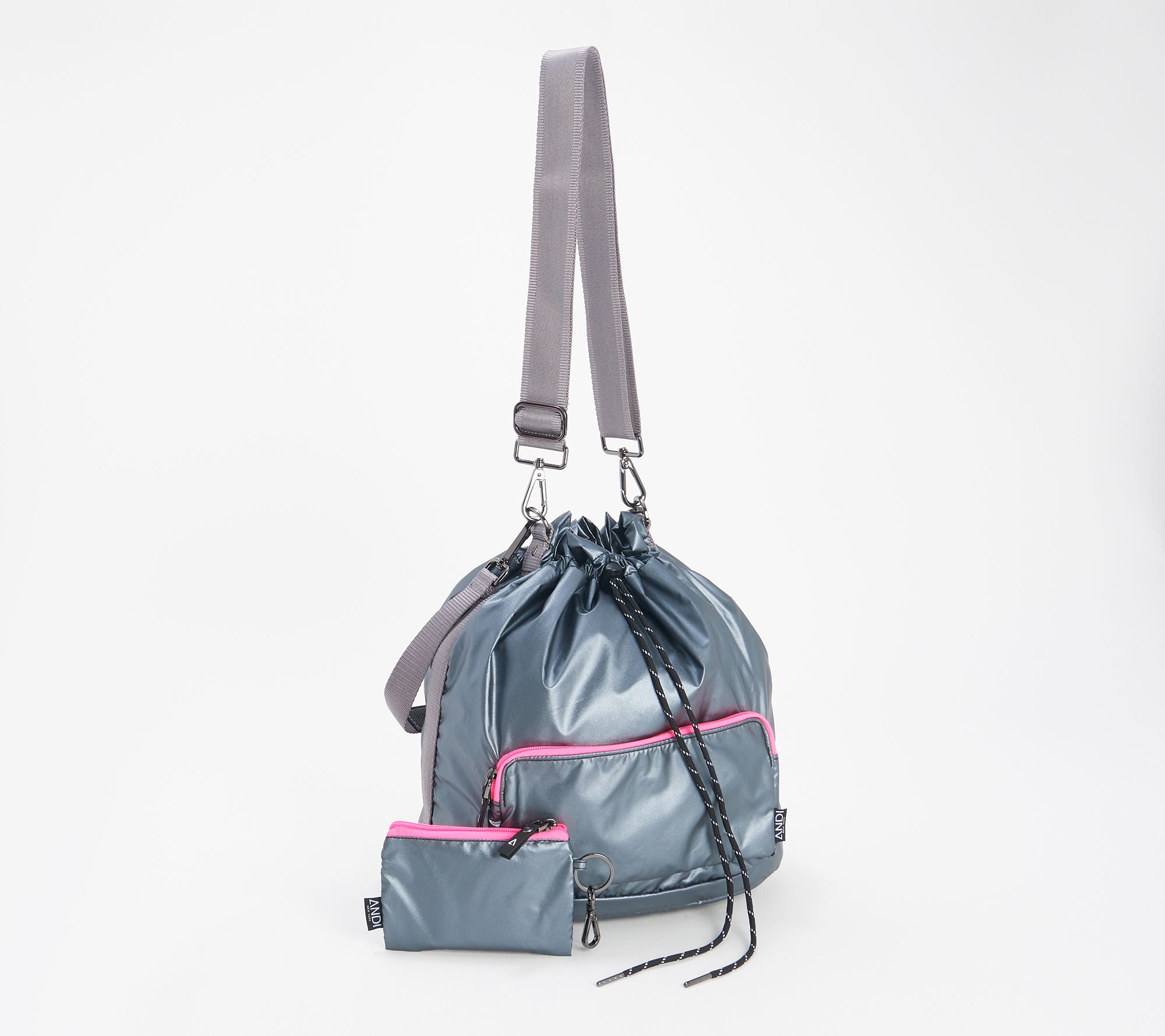 "As Is" ANDI Bucket Crossbody Bag + Mini Wallet with Key Leash