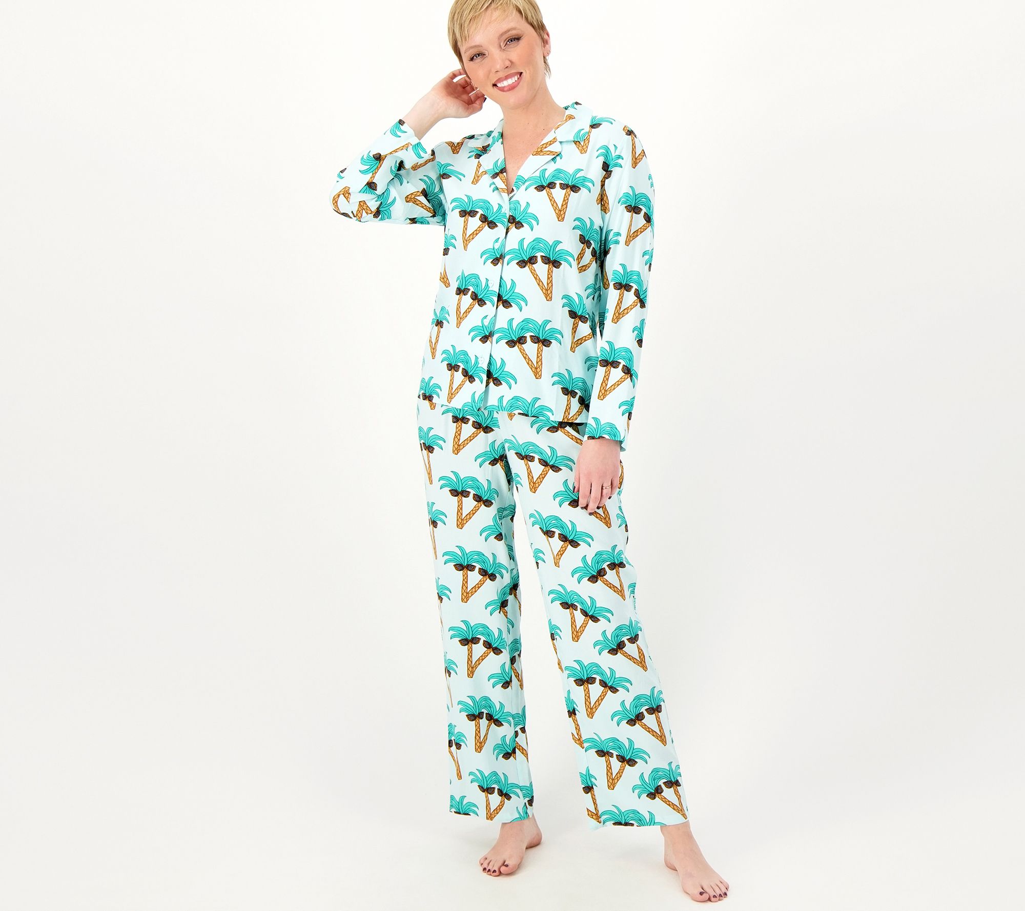 Plus Size Jammies For Your Families® Christmas Kitsch Wonderful Time of  The Year Pajama Set