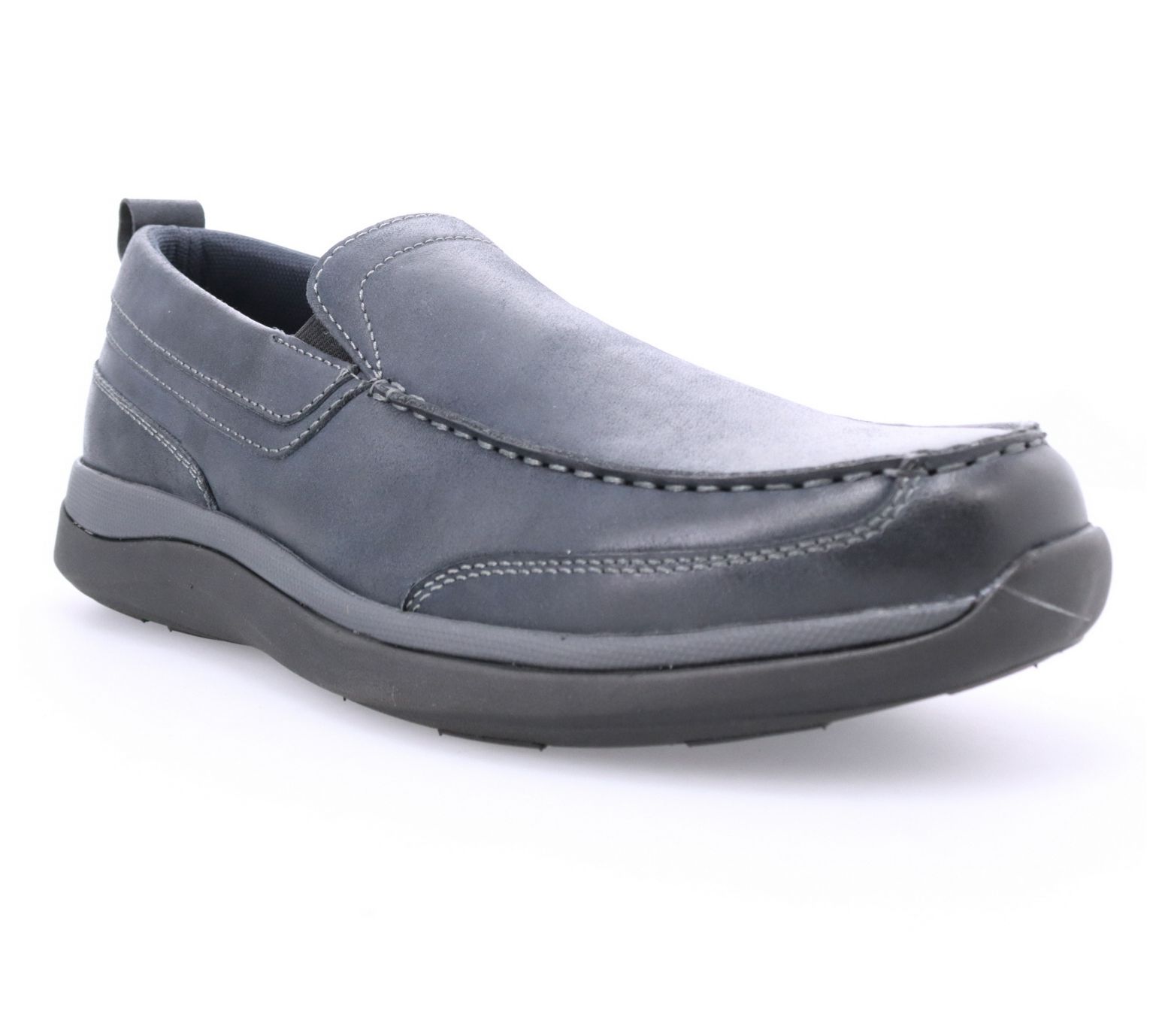 Propet Men's Preston Leather Slip-On Boat Shoes