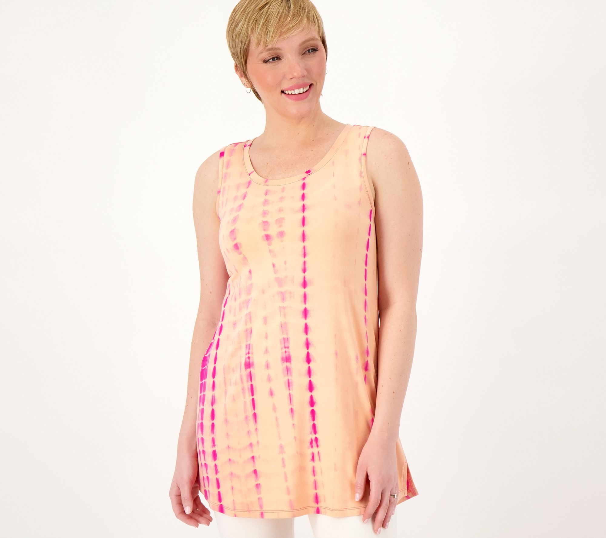 LOGO Layers by Lori Goldstein Hand Tie-Dye Tank Top