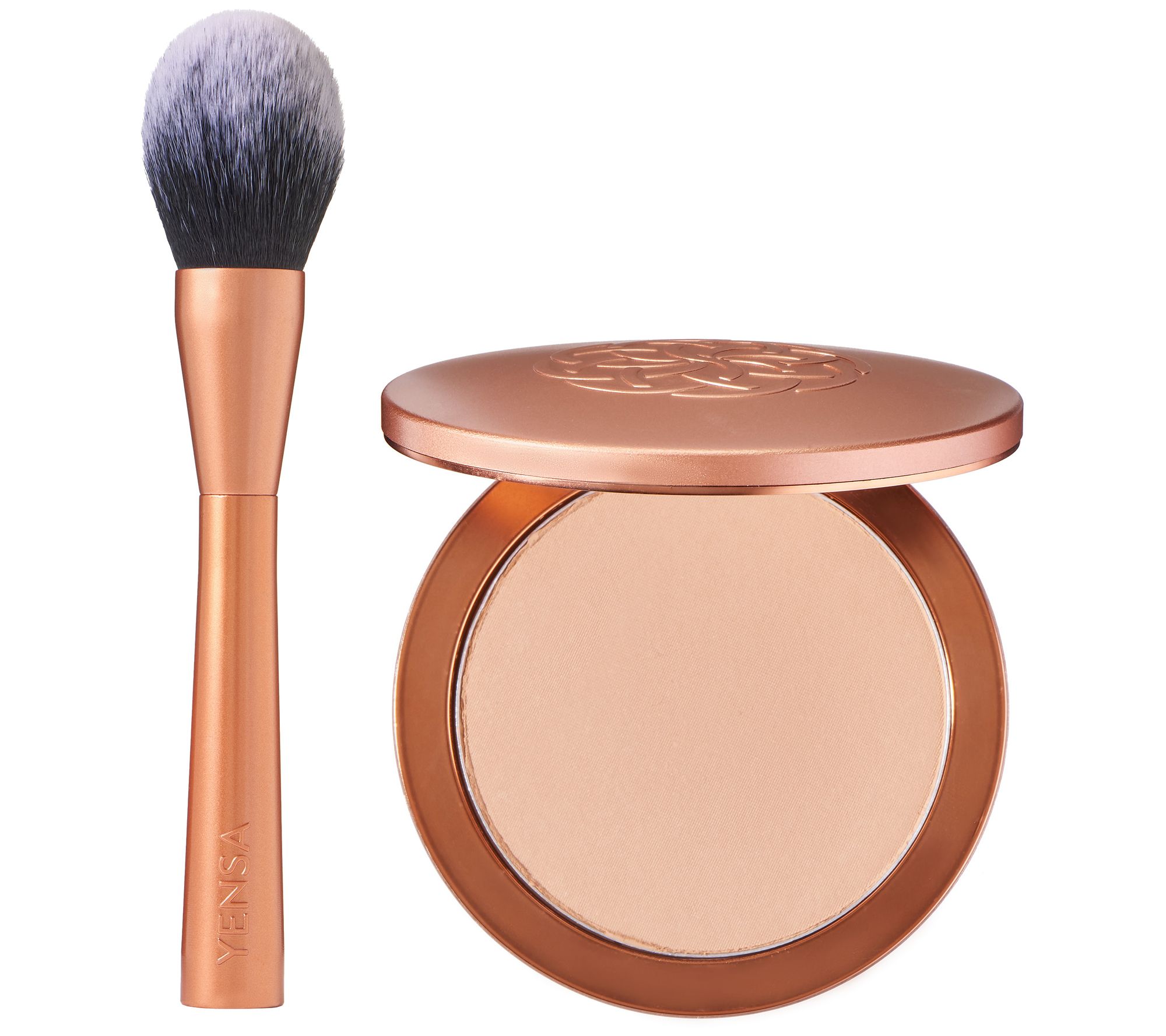 YENSA Beauty Serum Silk Powder Foundation with Brush