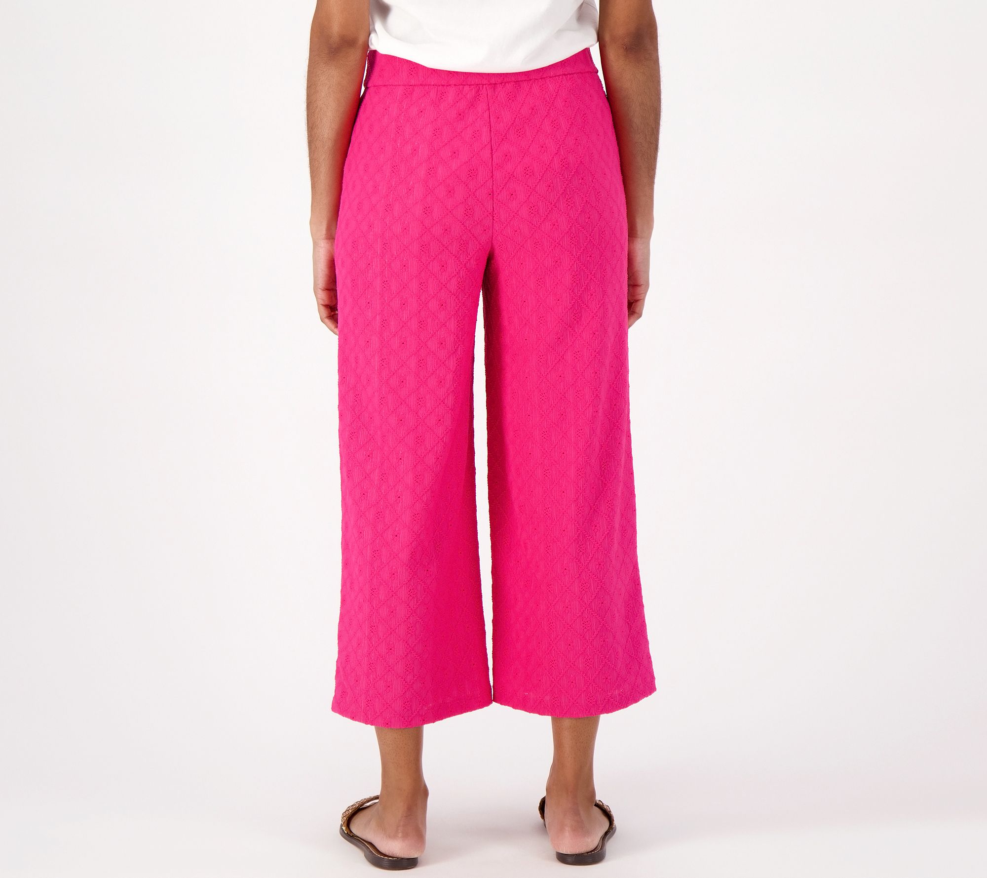 Isaac Mizrahi Live! Tall Textured Knit Crop Pants - QVC.com