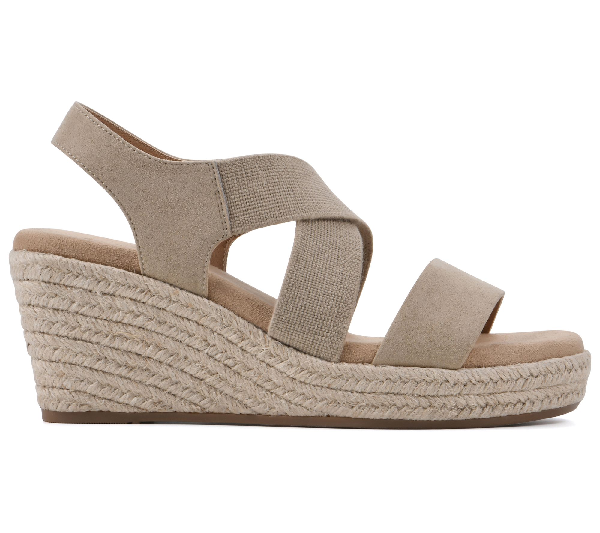 White Mountain Espadrille Wedge Sandals - Yanda - QVC.com