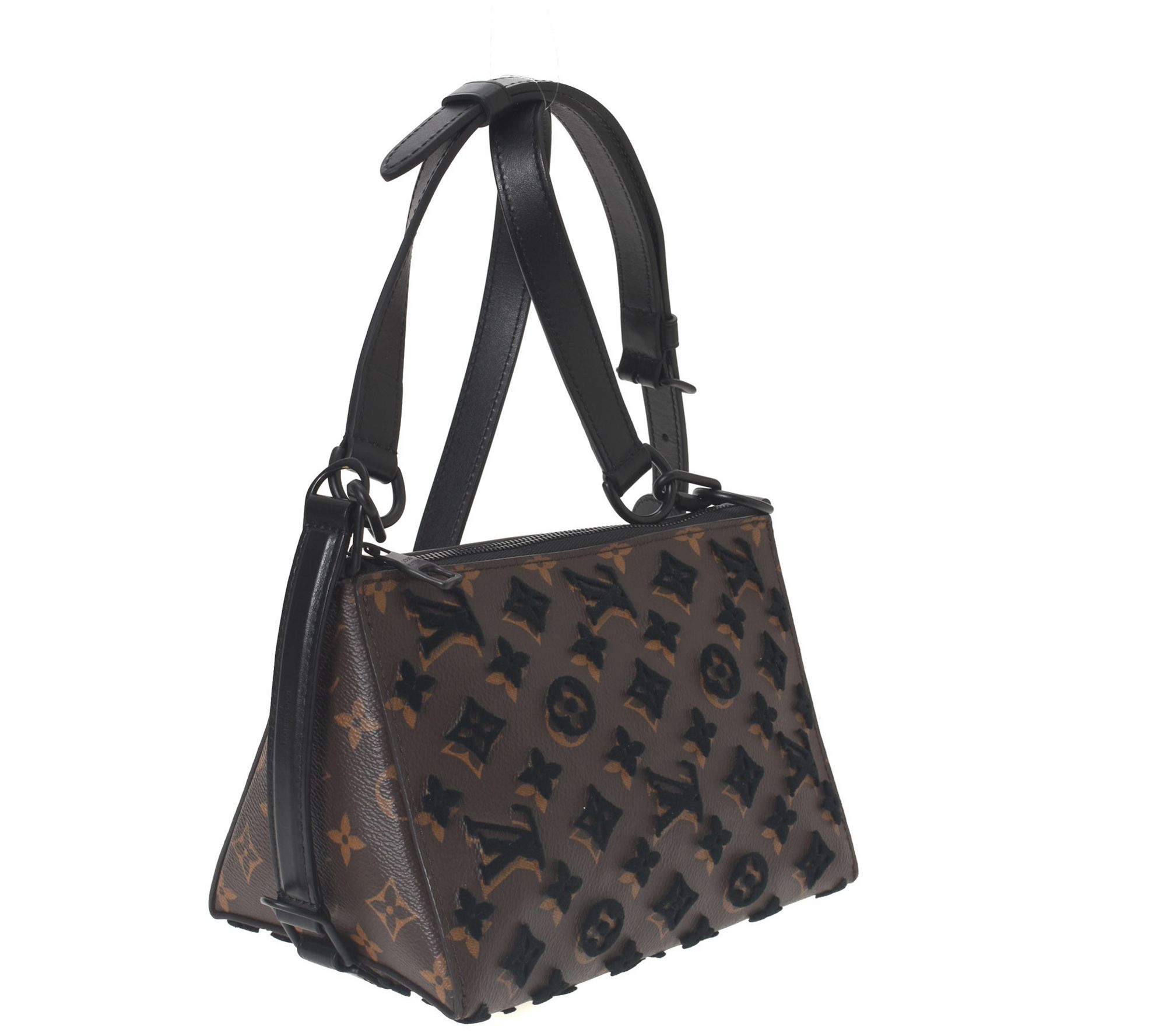 Louis Vuitton, Bags, Louis Vuitton Monogram Tuffetage Triangle Messenger  In Black