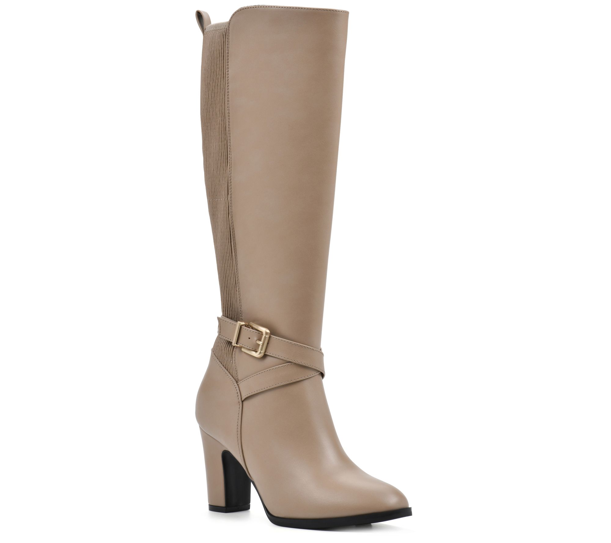 White Mountain Tall Shaft Heeled Boots Teals QVC