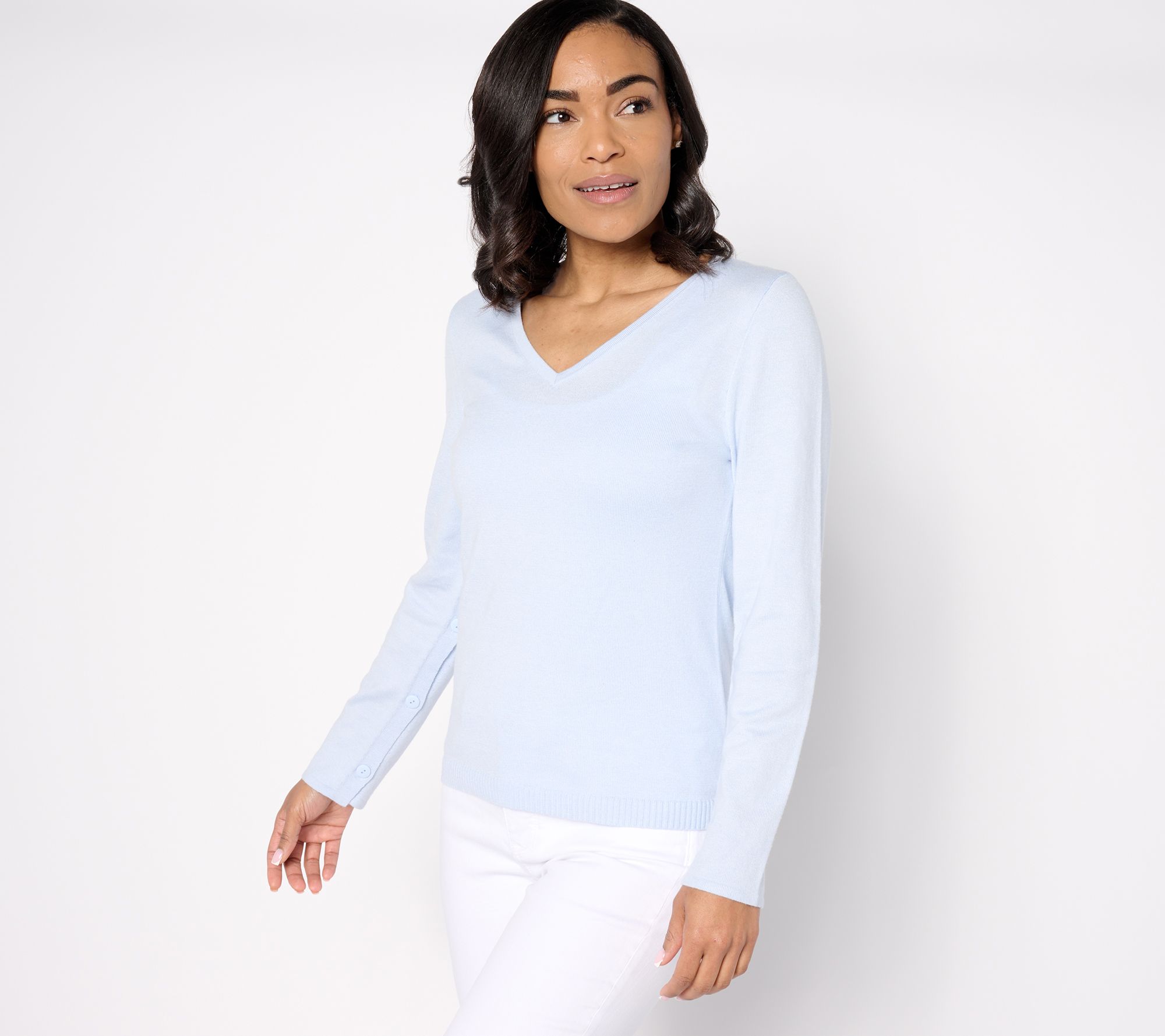 BEAUTIFUL by Lawrence Zarian The Sophie Button Sleeve Sweater