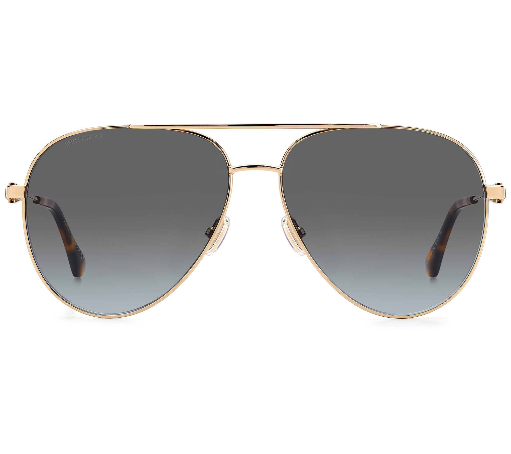 Jimmy Choo Olly Rose Gold-Tone AviatorSunglasses - QVC.com