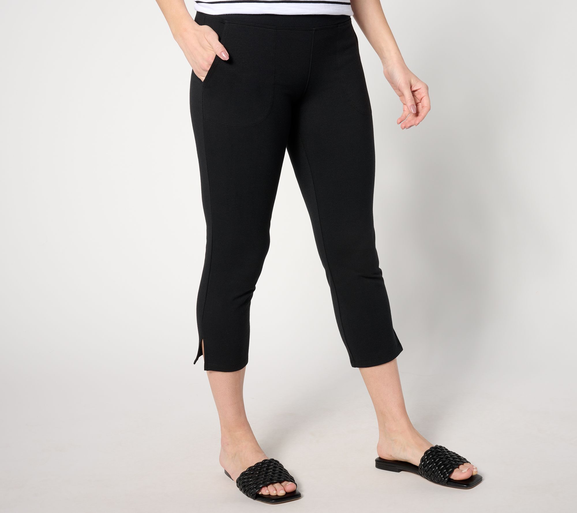 Women With Control Tummy Control Petite Crop Pants