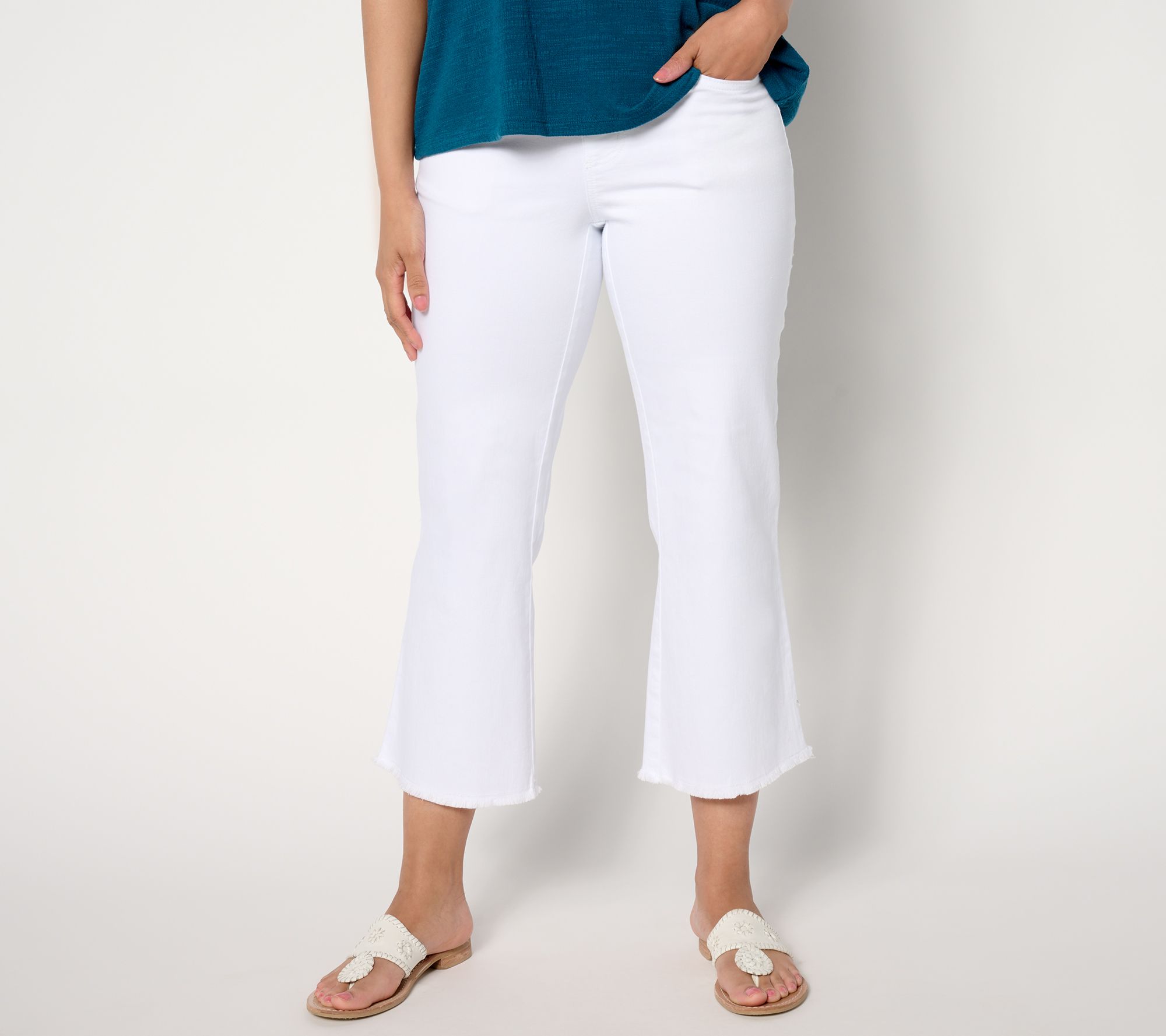 Belle by Kim Gravel Tall TripleLuxe Twill Mariner Crop Pants