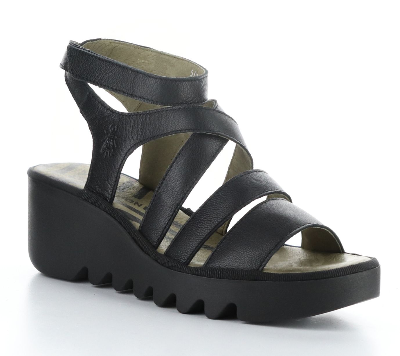 Fly London Leather Wedge Sandal - Bafy