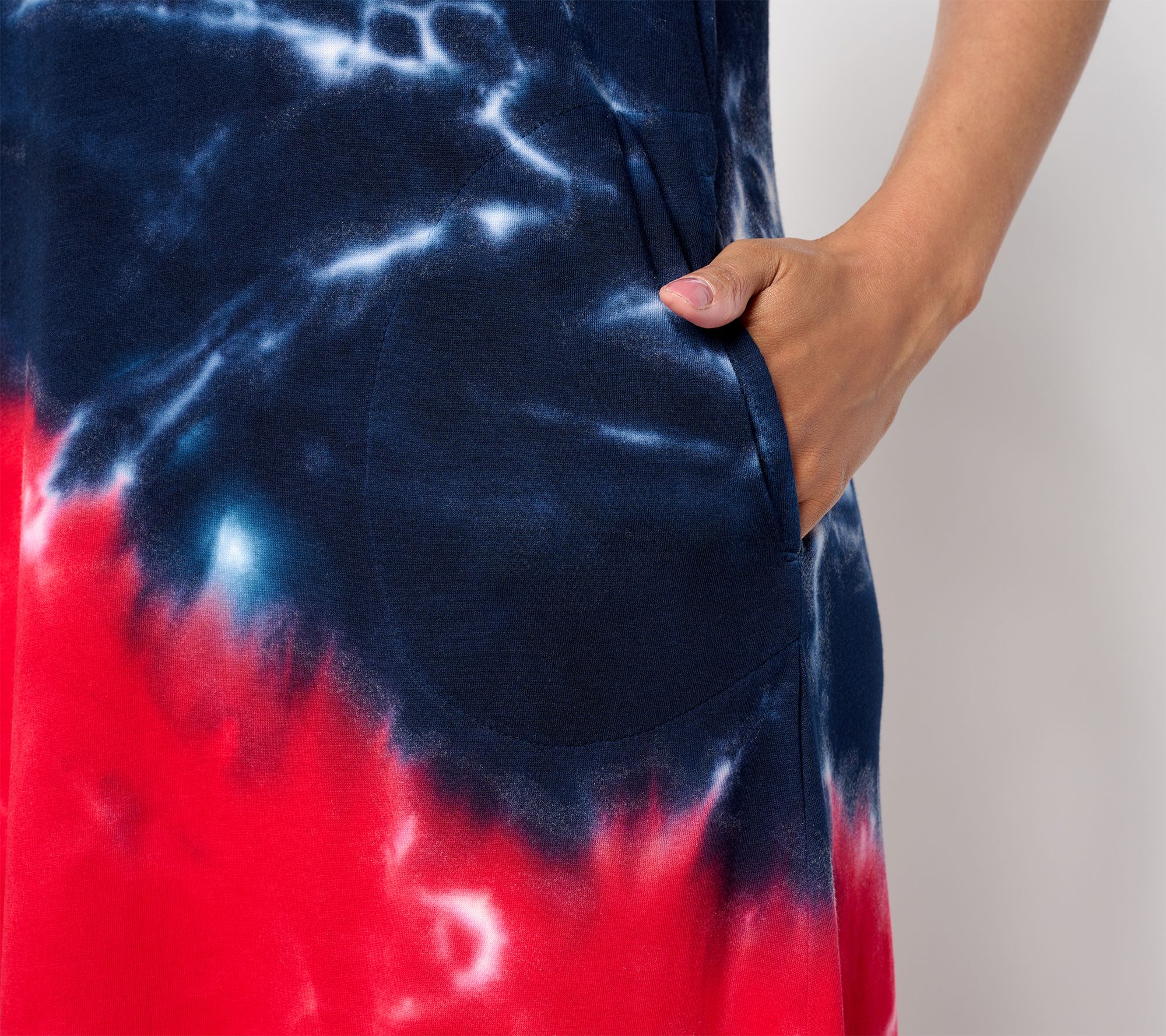 LOGO by Lori Goldstein Regular Cotton Modal Tie-Dye Dress