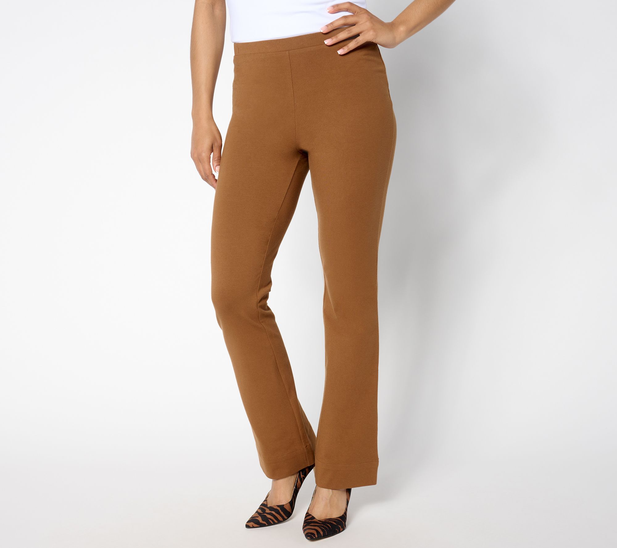 Women With Control Regular Knit Flare Pant