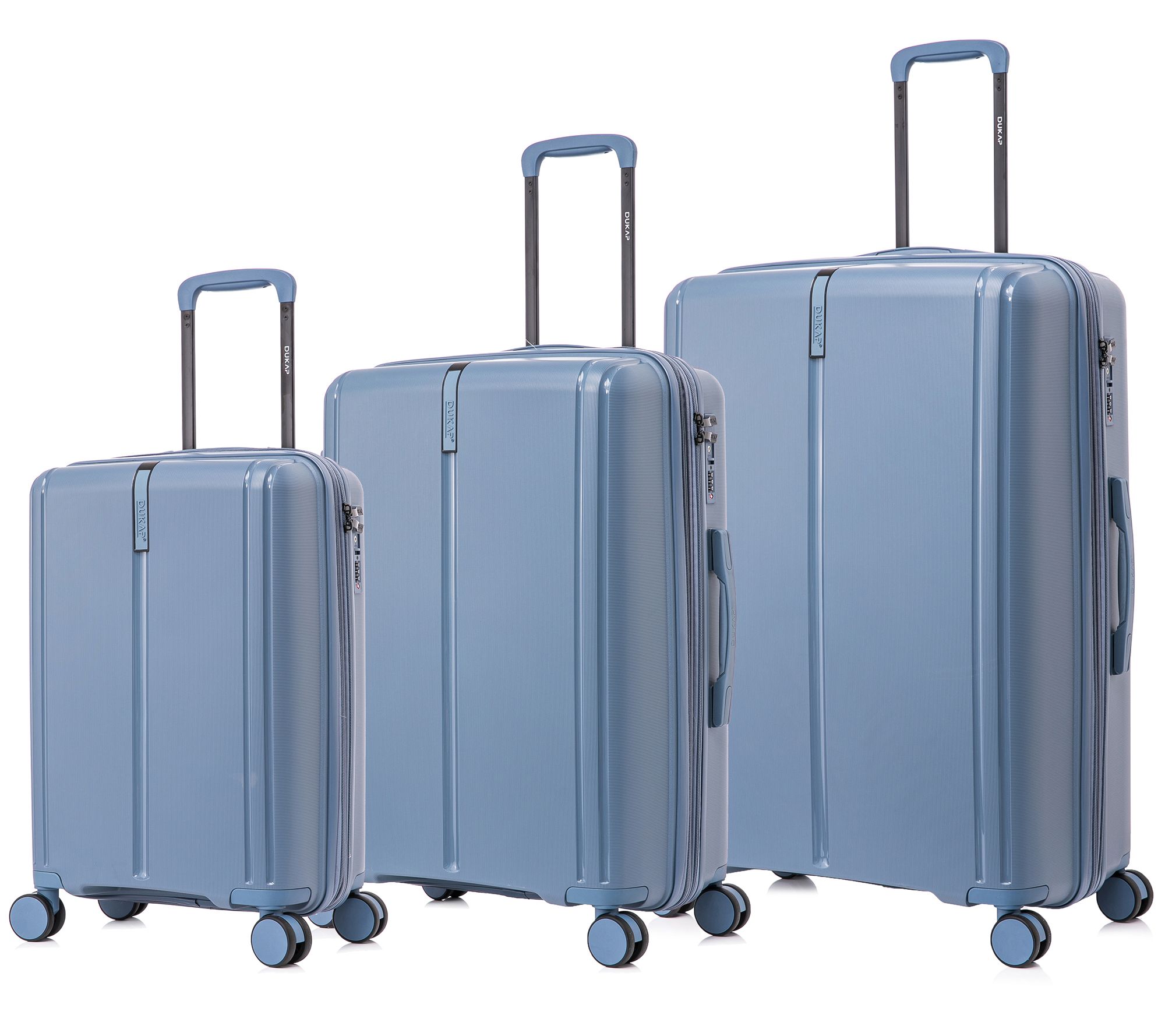 DUKAP Airley Lightweight Hardside Spinner 3-Piece Luggage Set