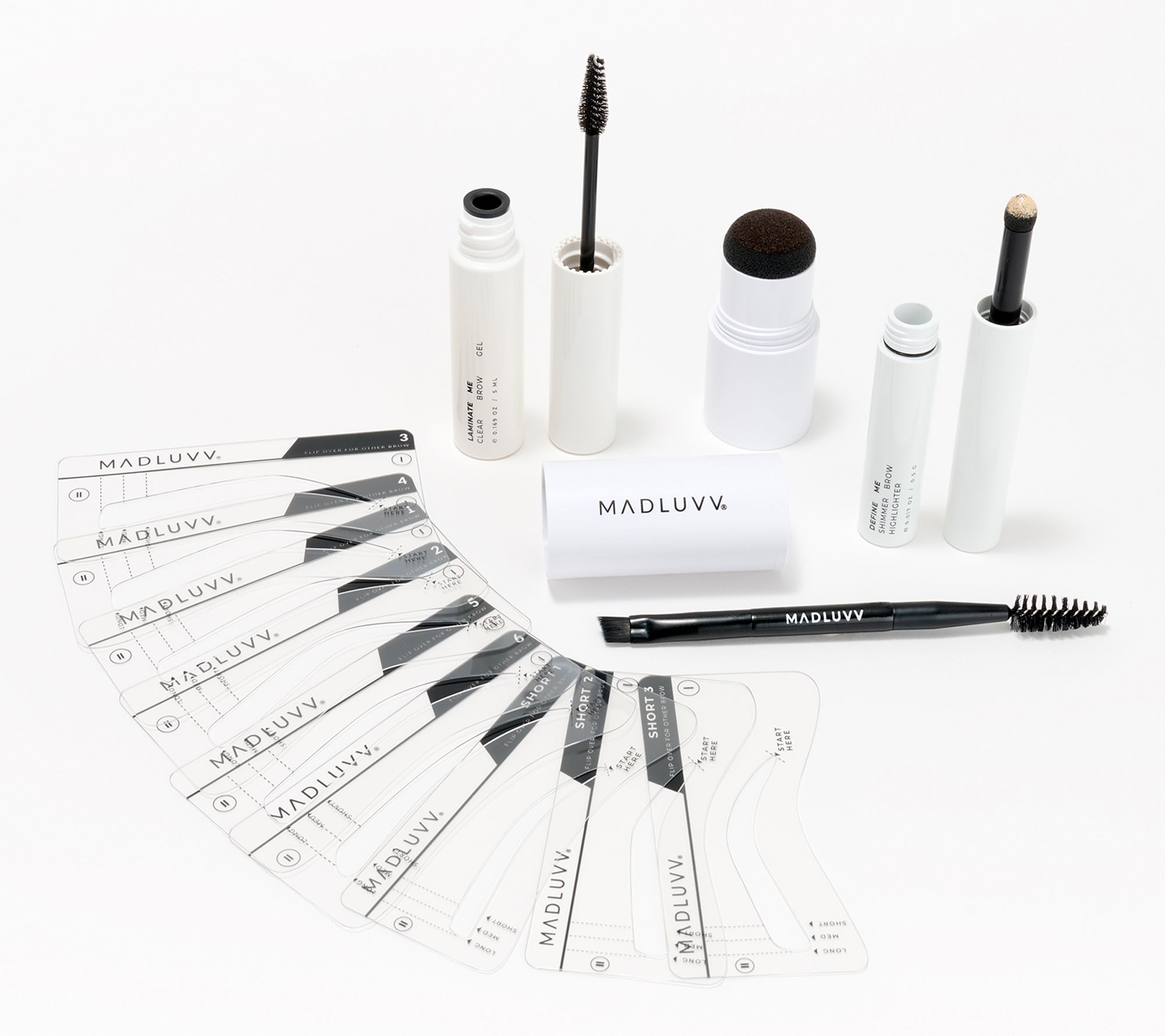  Madluvv Brow Stamp Kit with Brow Gel and Browbone Highlighter - A672534