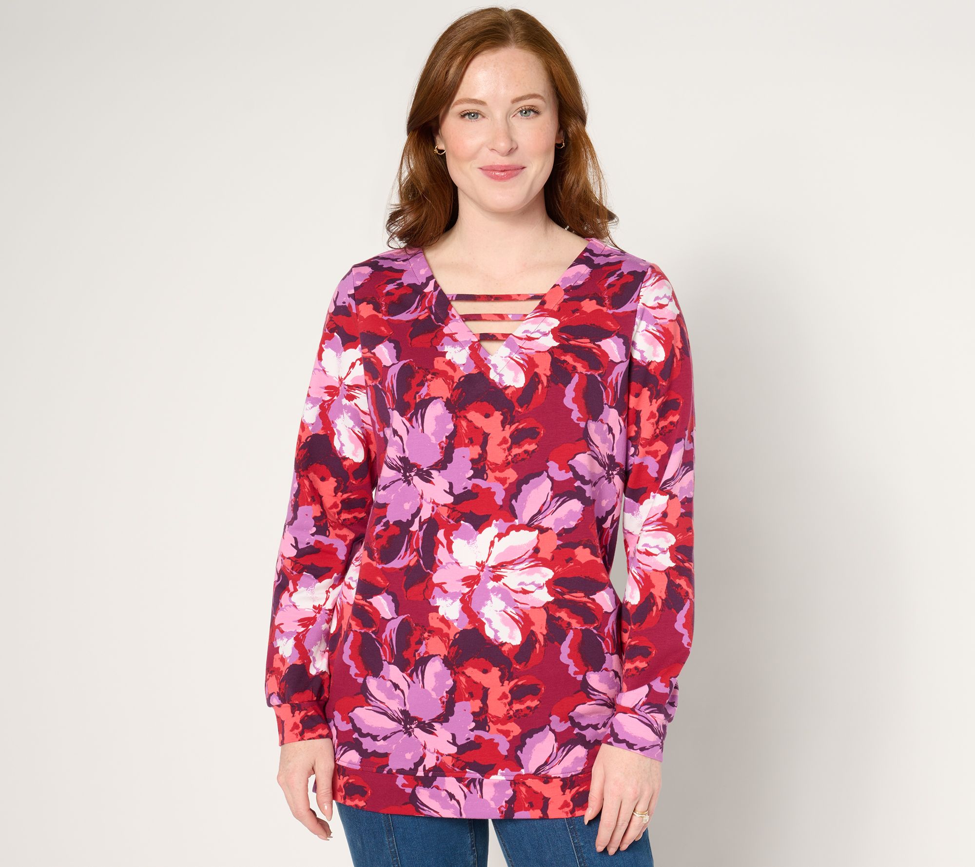 Sport Savvy French Terry Top with Side-Seam Zippers