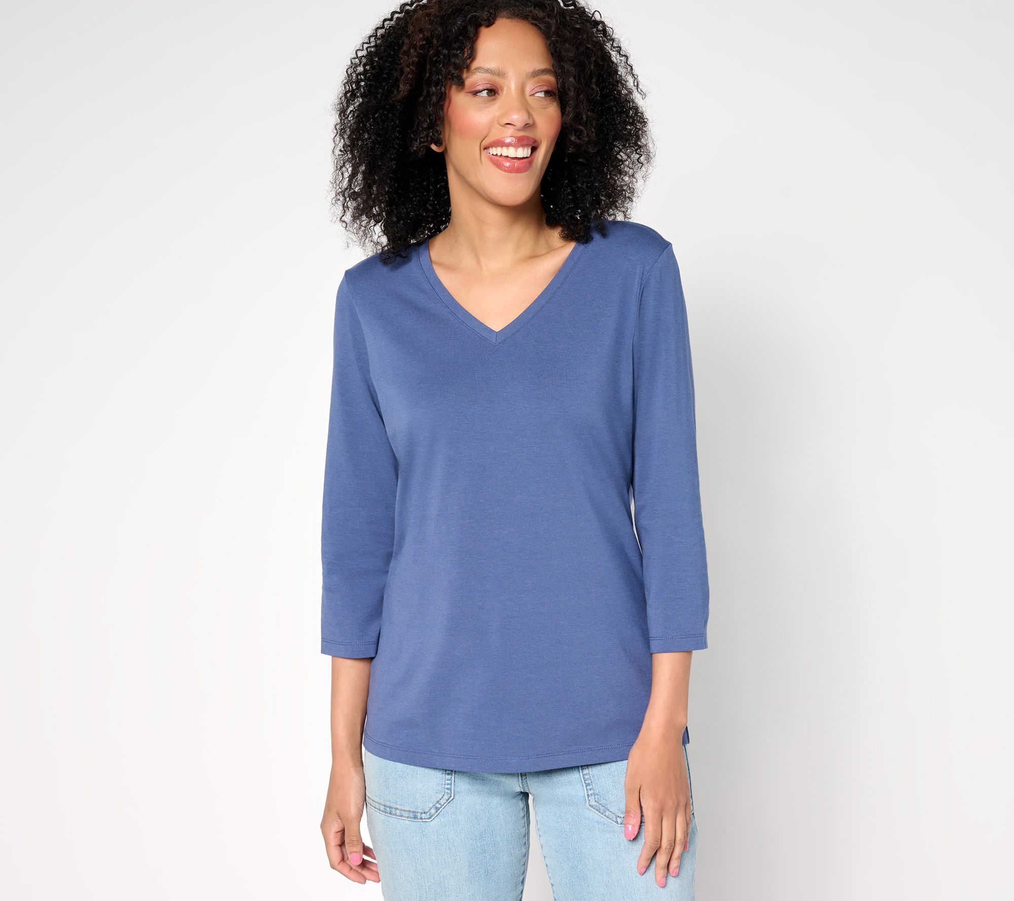 トップス mats134 Sport Savvy French Terry Top with Side-Seam Zippers - QVC.com
