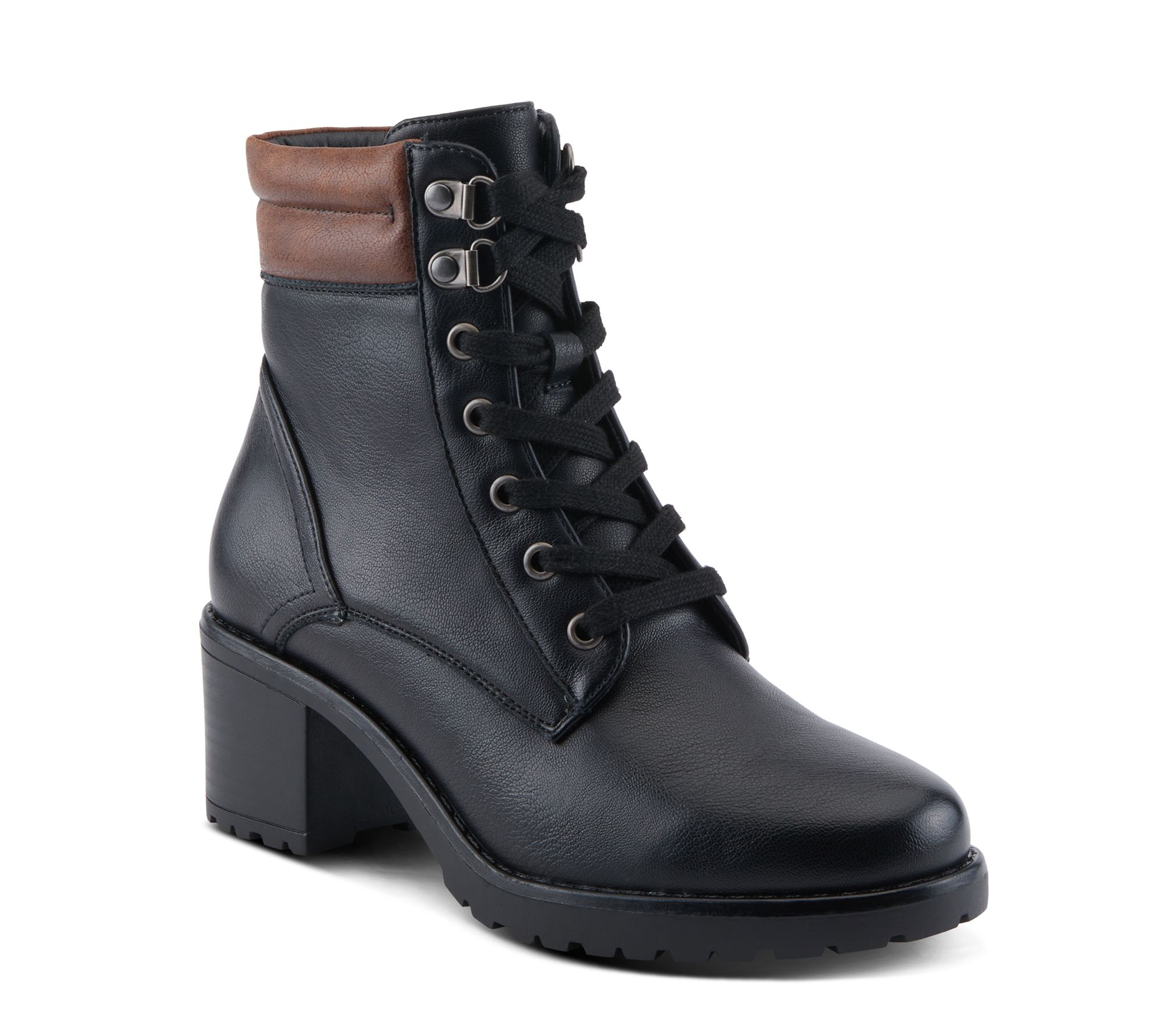 Patrizia by Spring Step Lace-up Heeled Booties- Niron