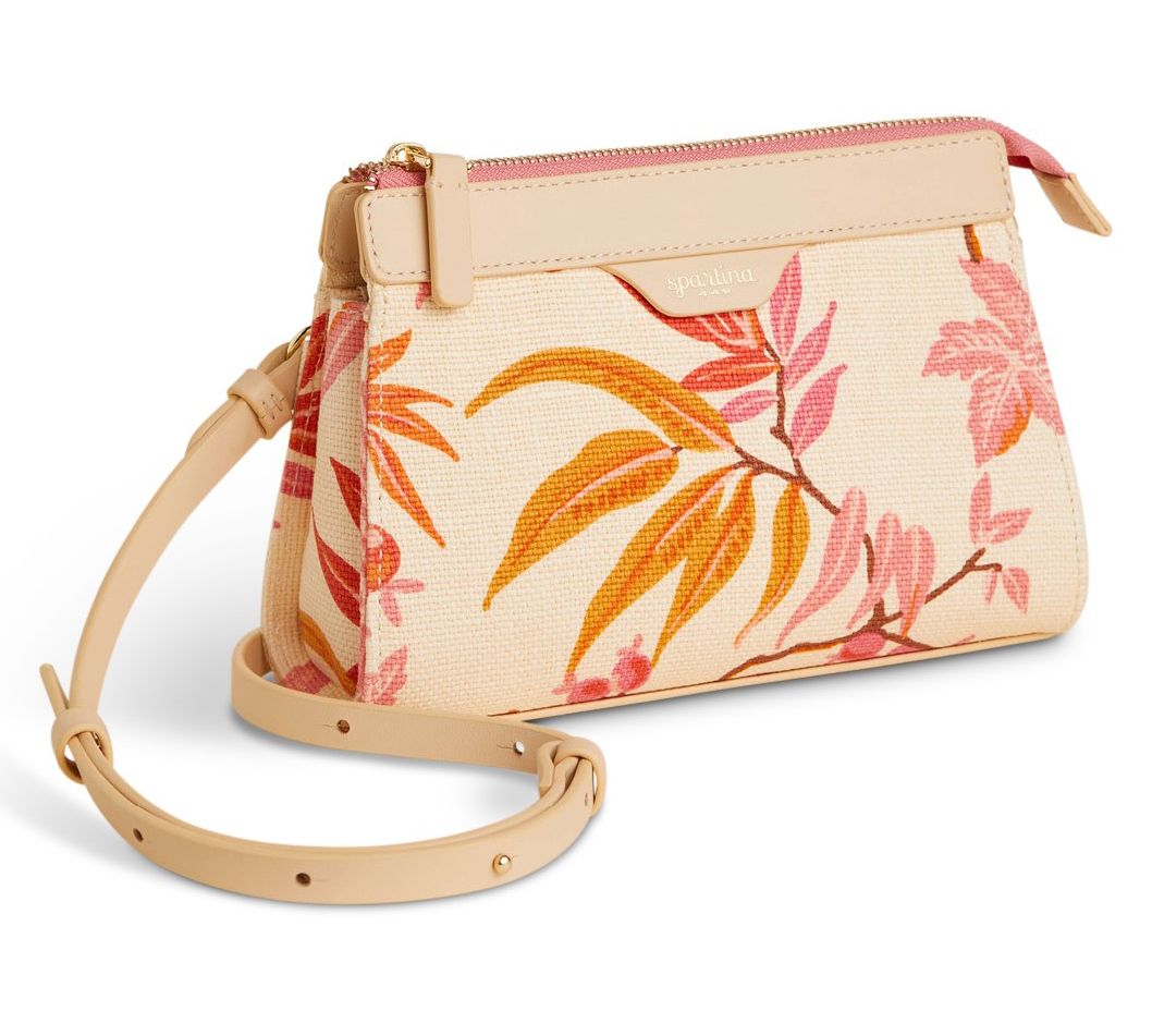 Spartina 449 Annie Crossbody Wristlet Bag with Leather Trim
