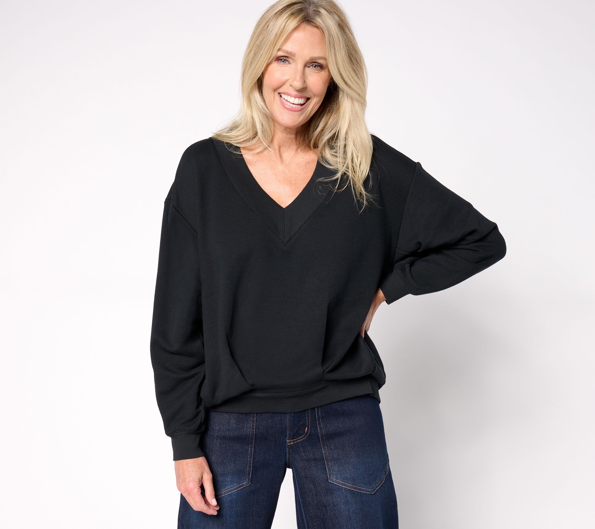 "As Is" Carla Rockmore Collection Asymmetric Sweatshirt