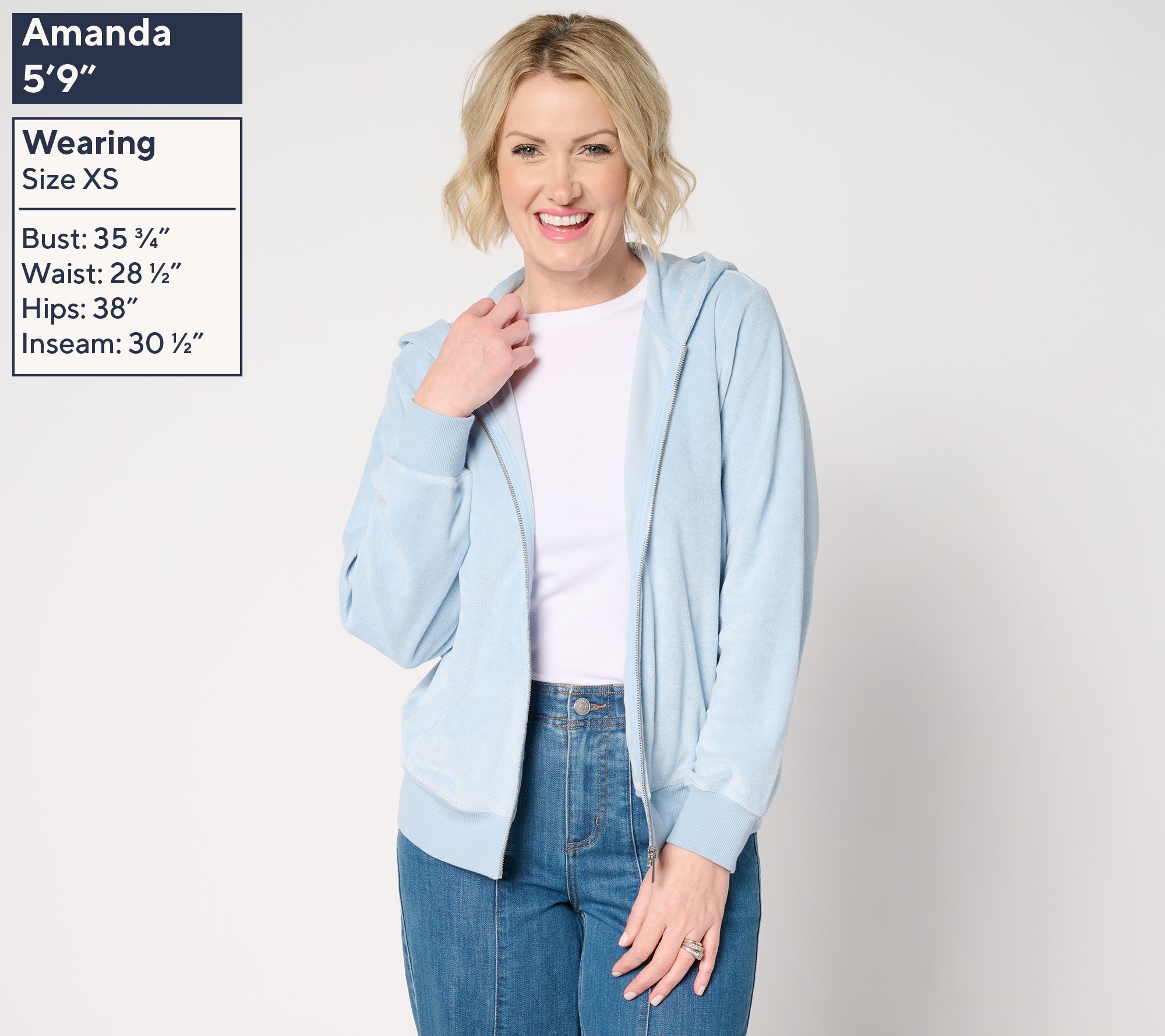 Martha Stewart Signature Knit ZipFront Hoodie with Hood