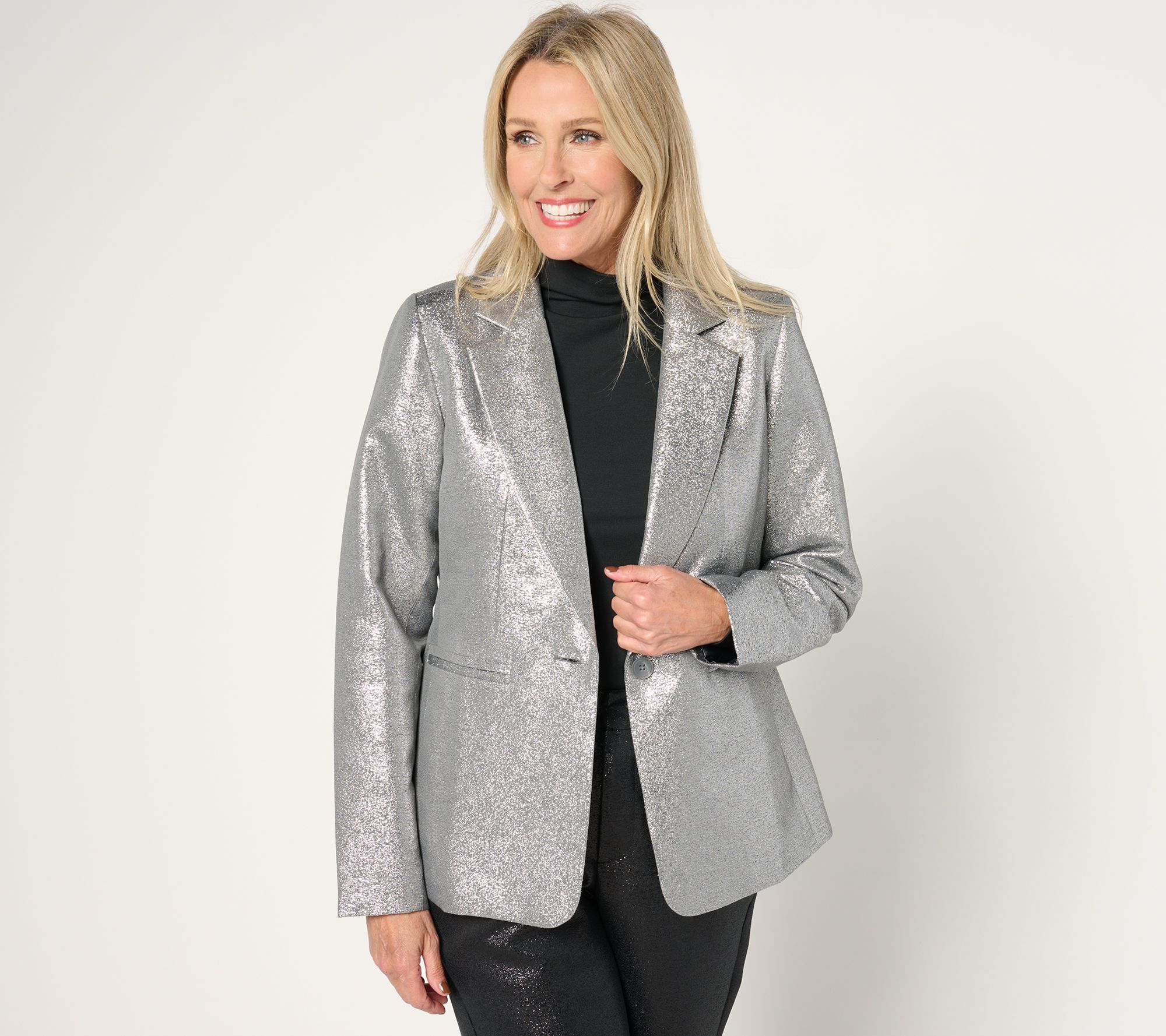 "As Is" Joan Rivers Red Carpet Regular Soft Shimmer Blazer