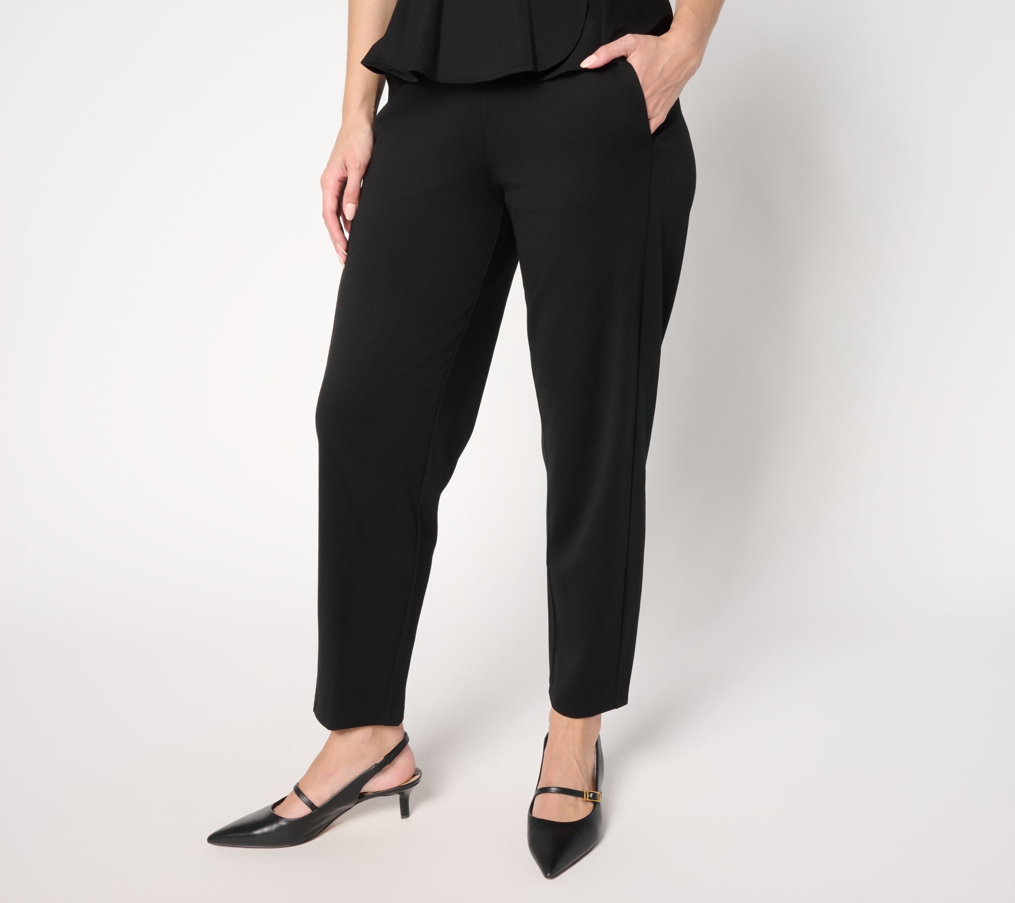 by Stacy London Petite Lightweight Ponte Lantern Pant