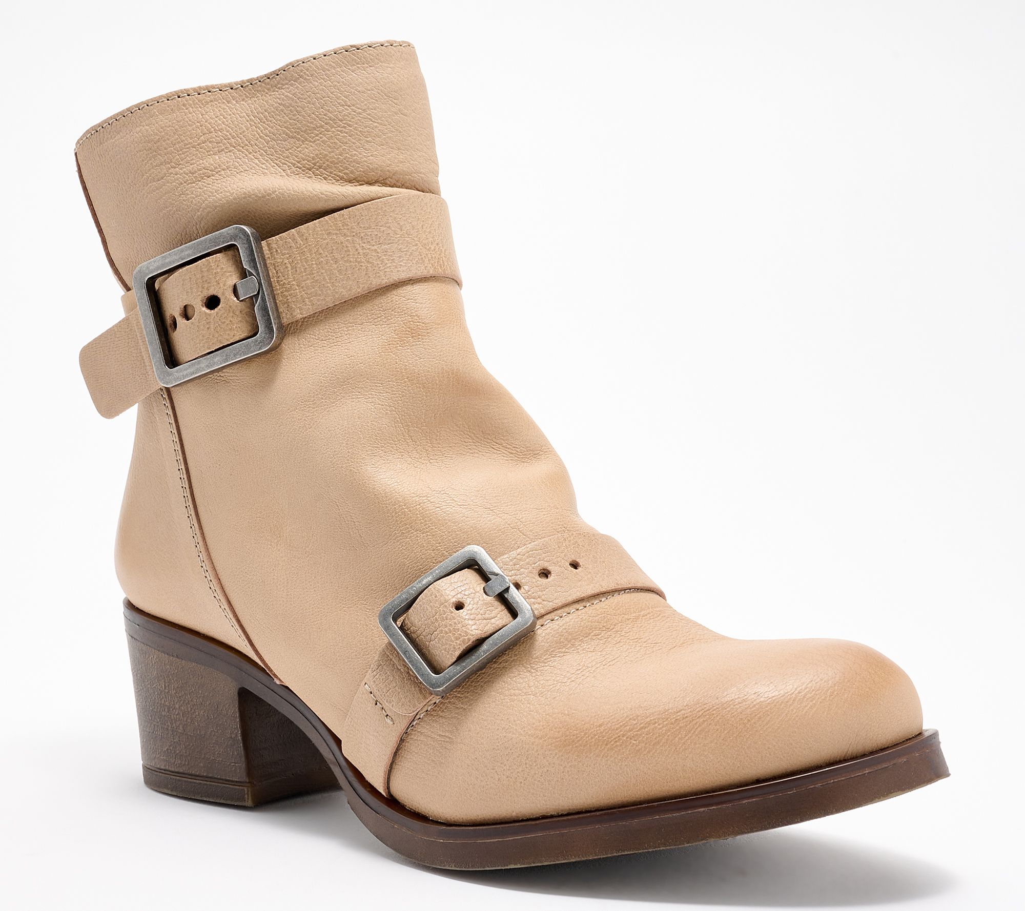 As Is Miz Mooz x Jane & Courtney Leather Heel MidBoots-Dawsen