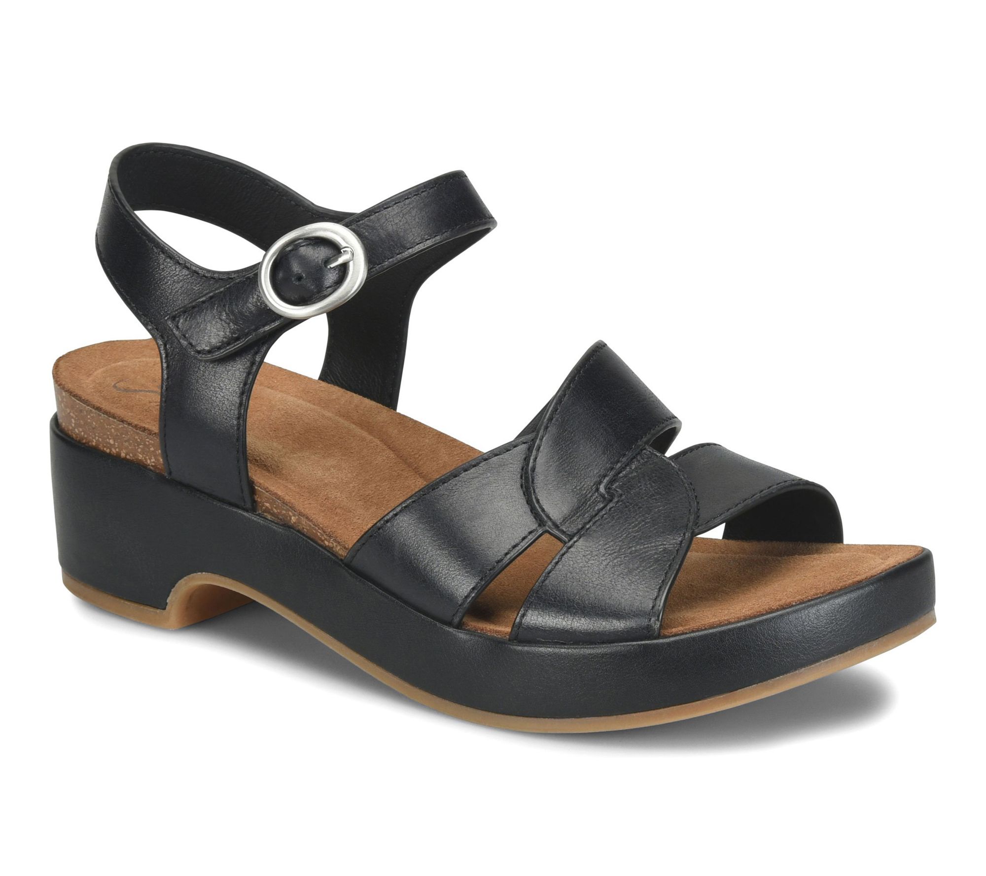 Sofft Interwoven Leather Cork Sandal - Capri