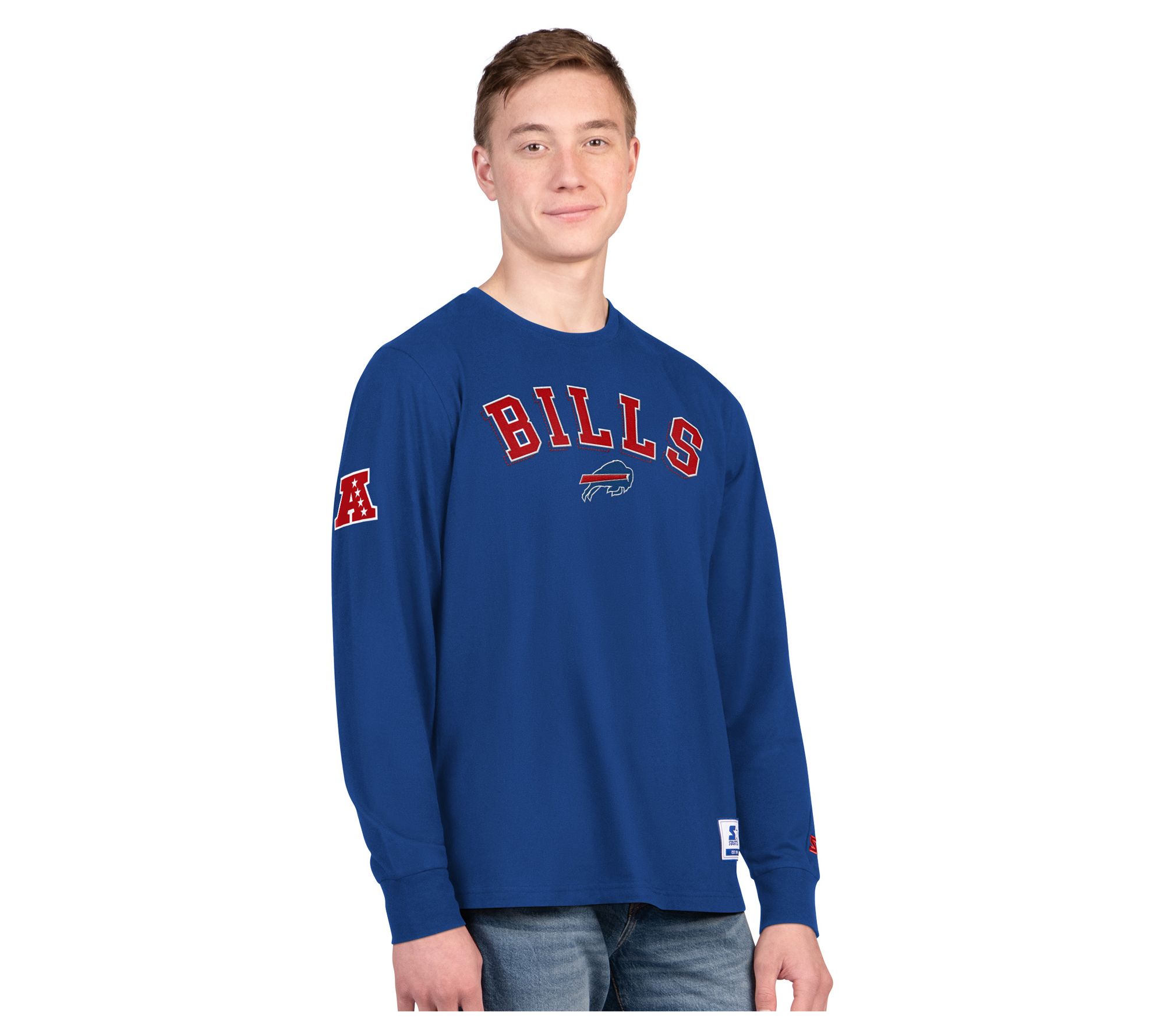 NFL Officially Licensed Starter Men's Embroid. LS Tee