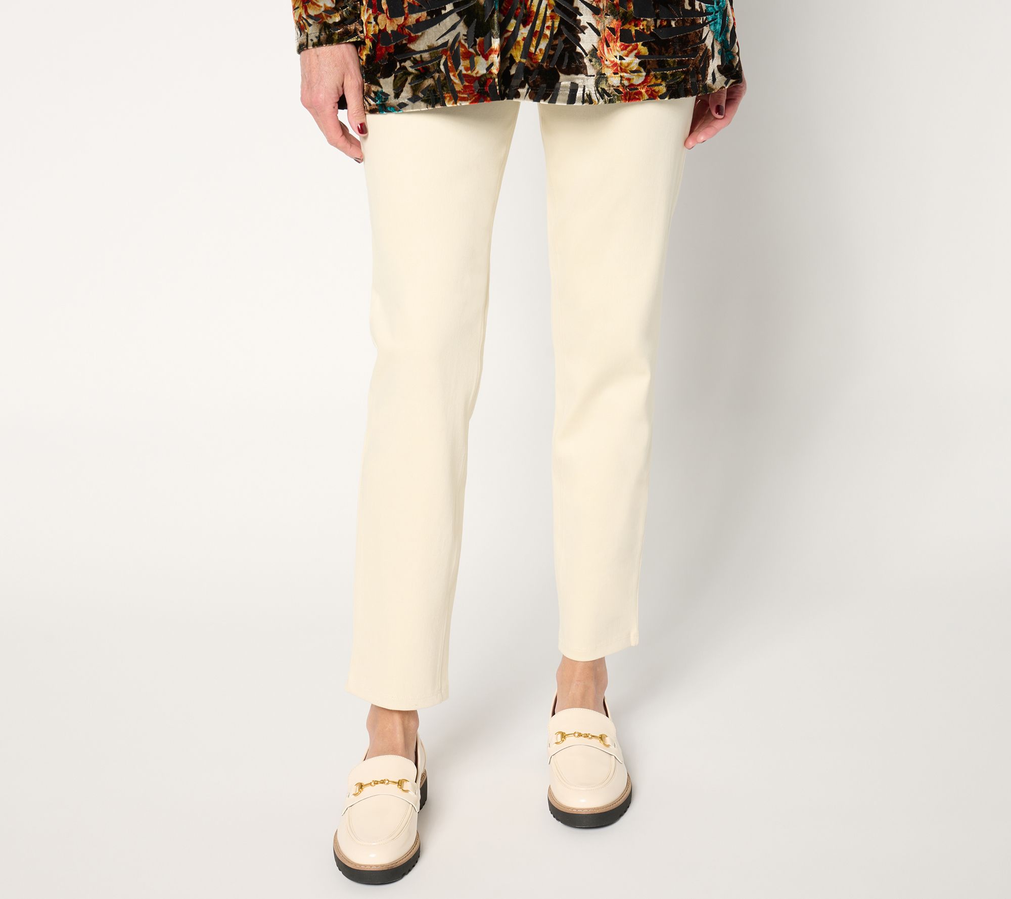 "As Is" Women with Control Regular Prime Stretch Denim Slim Pants