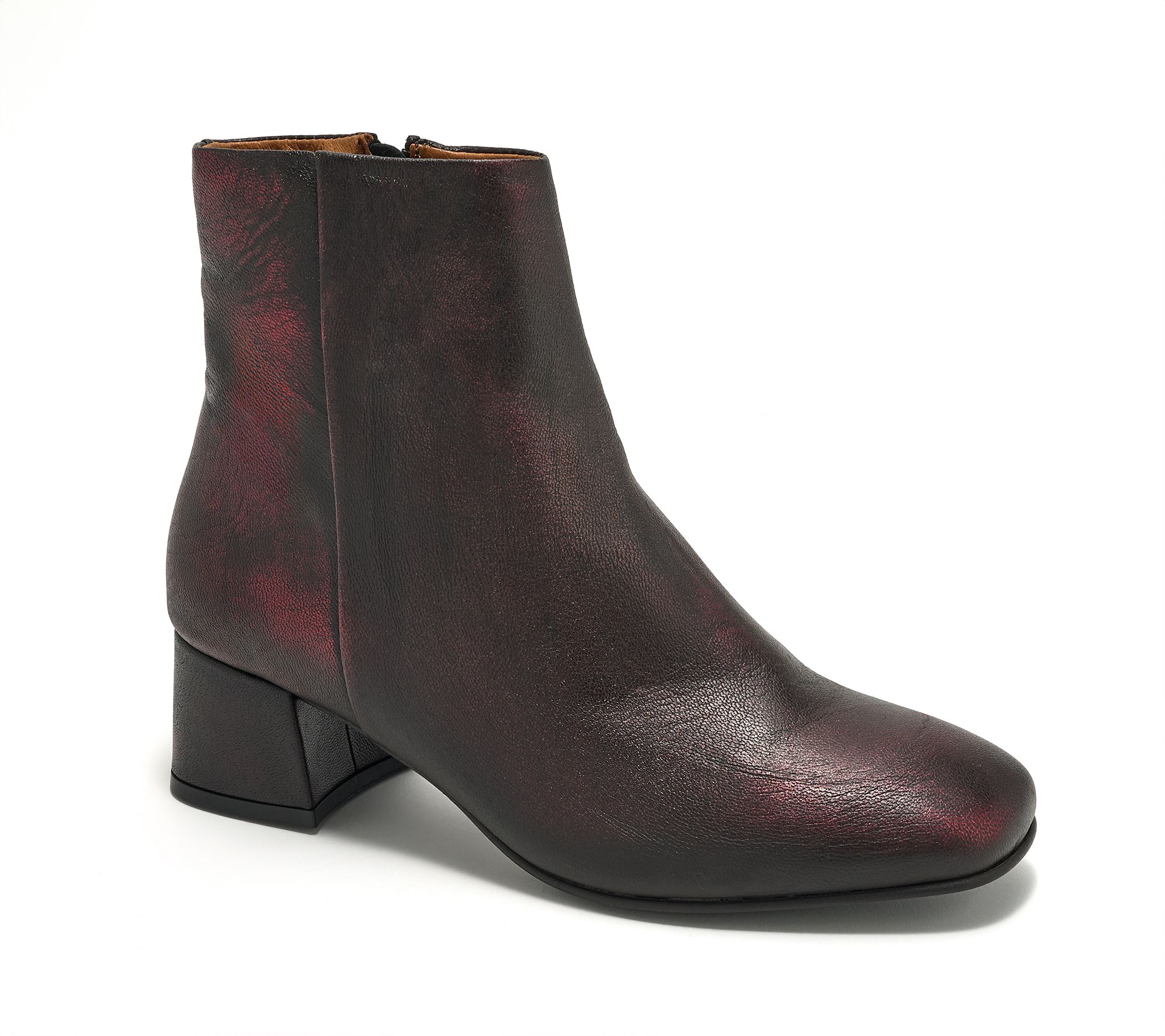 Miz Mooz Leather Heeled Ankle Boots - Garin