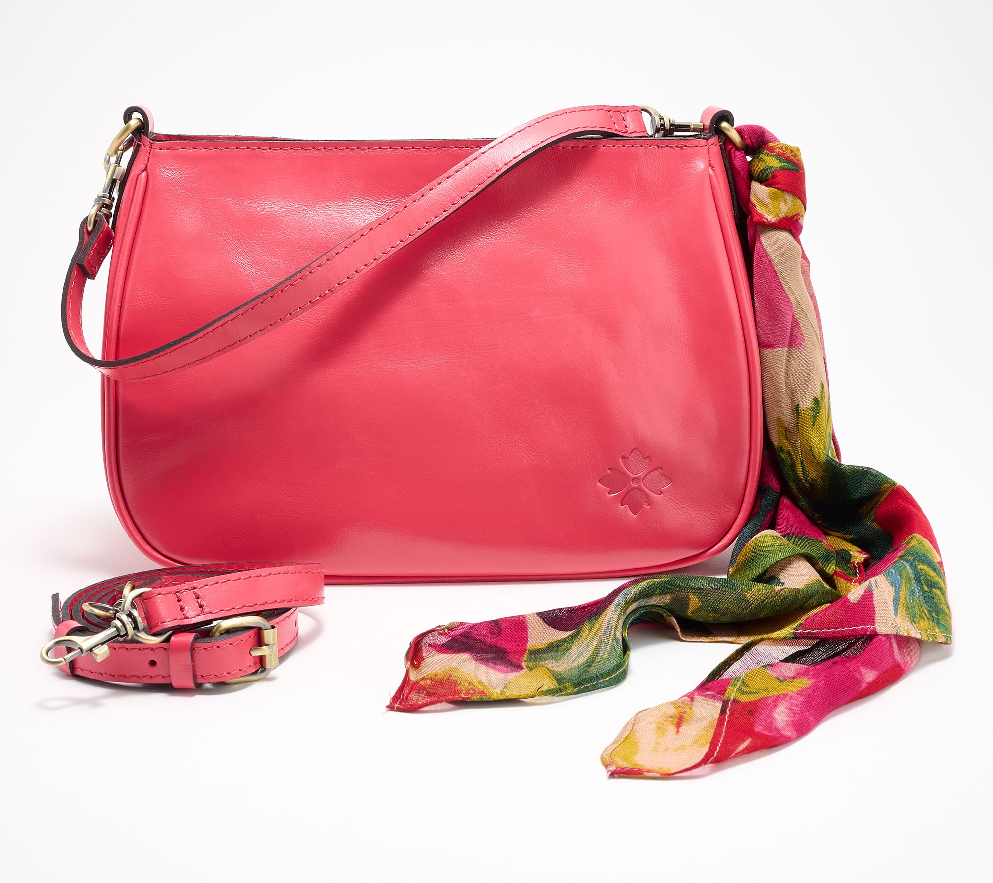 "As Is" Patricia Nash Ikaria Leather Shoulder Bag w/ Crossbody Strap