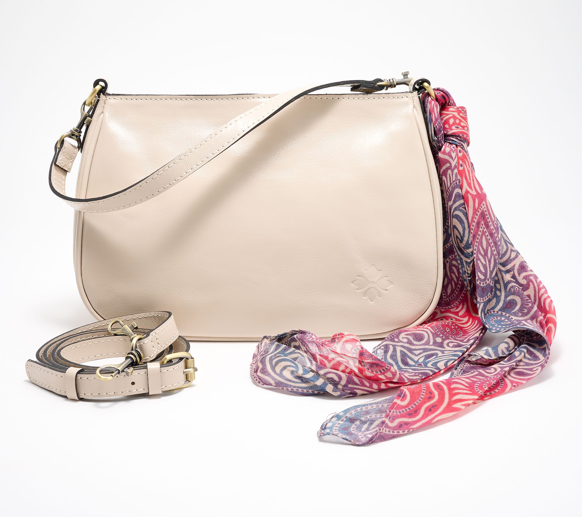 "As Is" Patricia Nash Ikaria Leather Shoulder Bag w/ Crossbody Strap