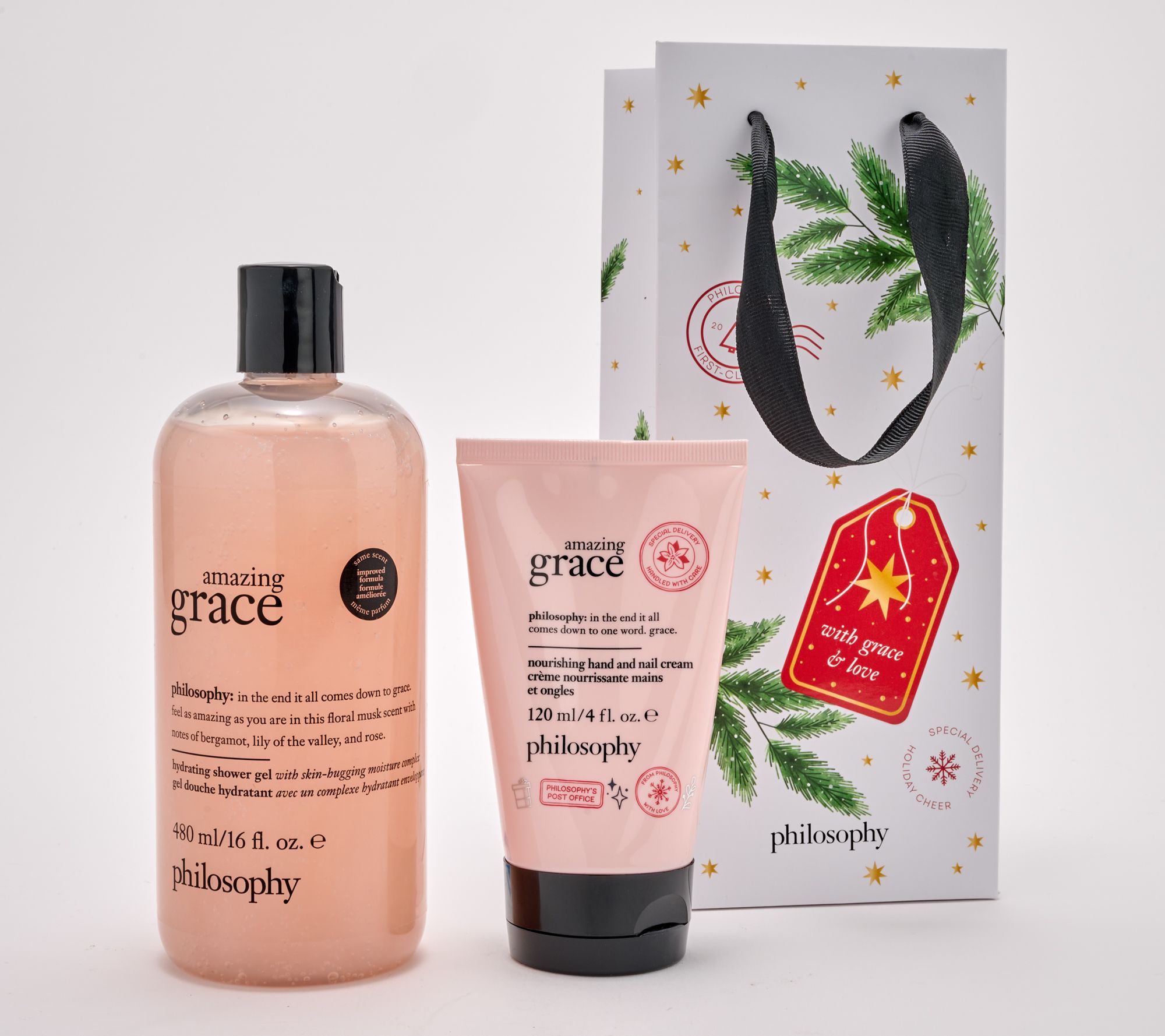 philosophy graceful shower gel 16oz & hand cream 4oz w/ gift bag