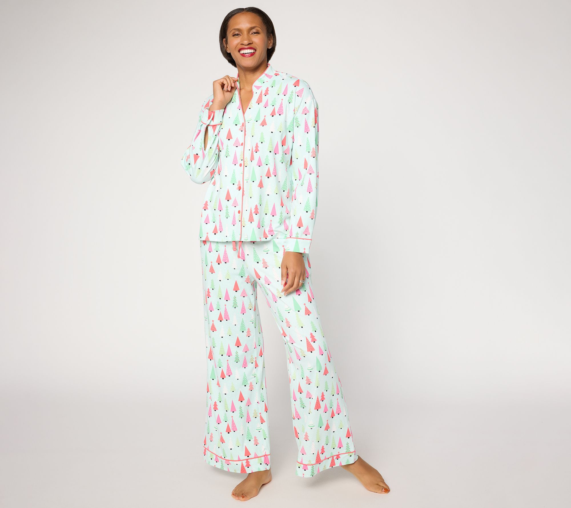 MUK LUKS Dream Cloud Notch Collar Winter Pajama Set