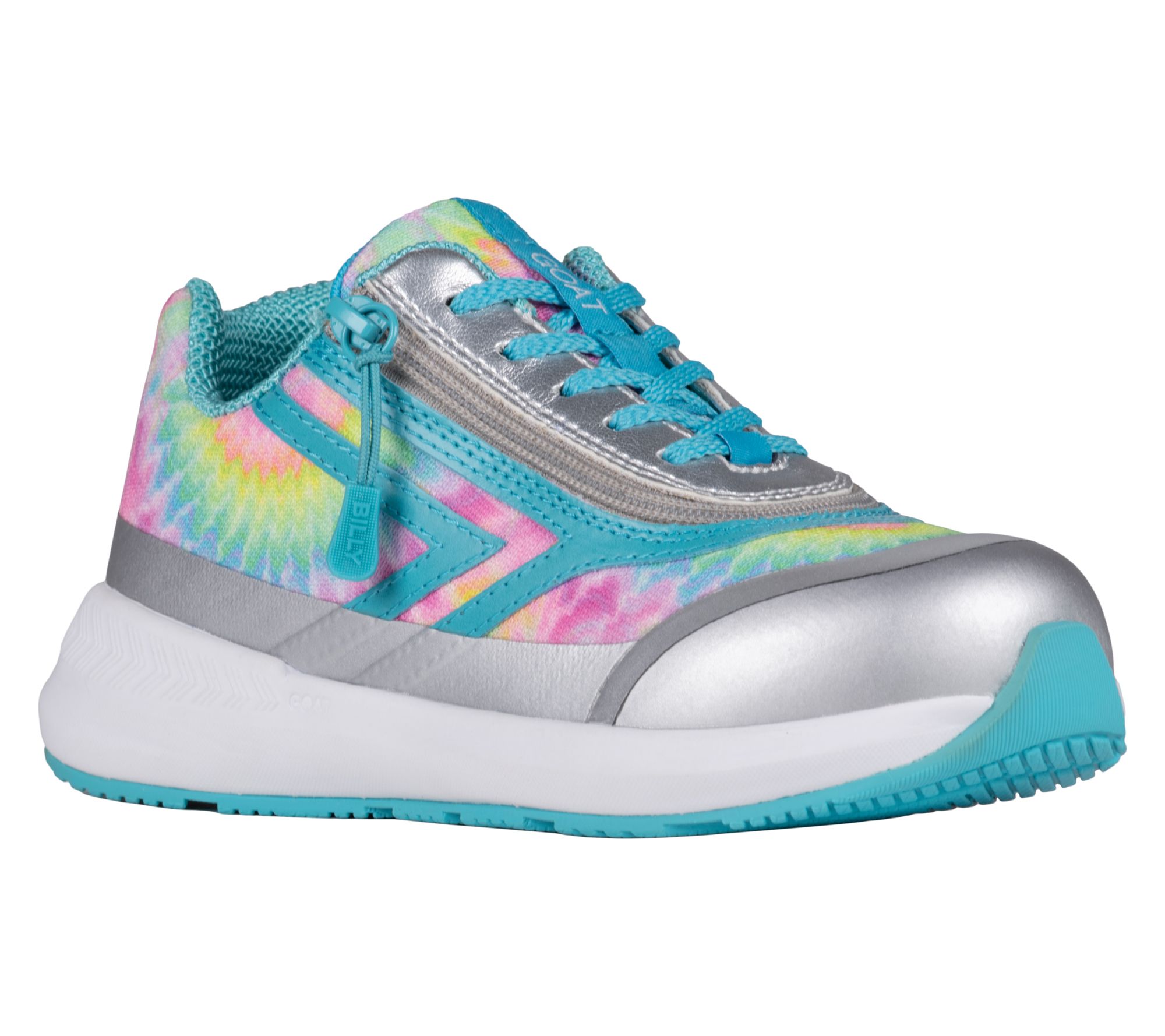 BILLY Footwear zip-on Toddler Rainbow Tie Dye Goat