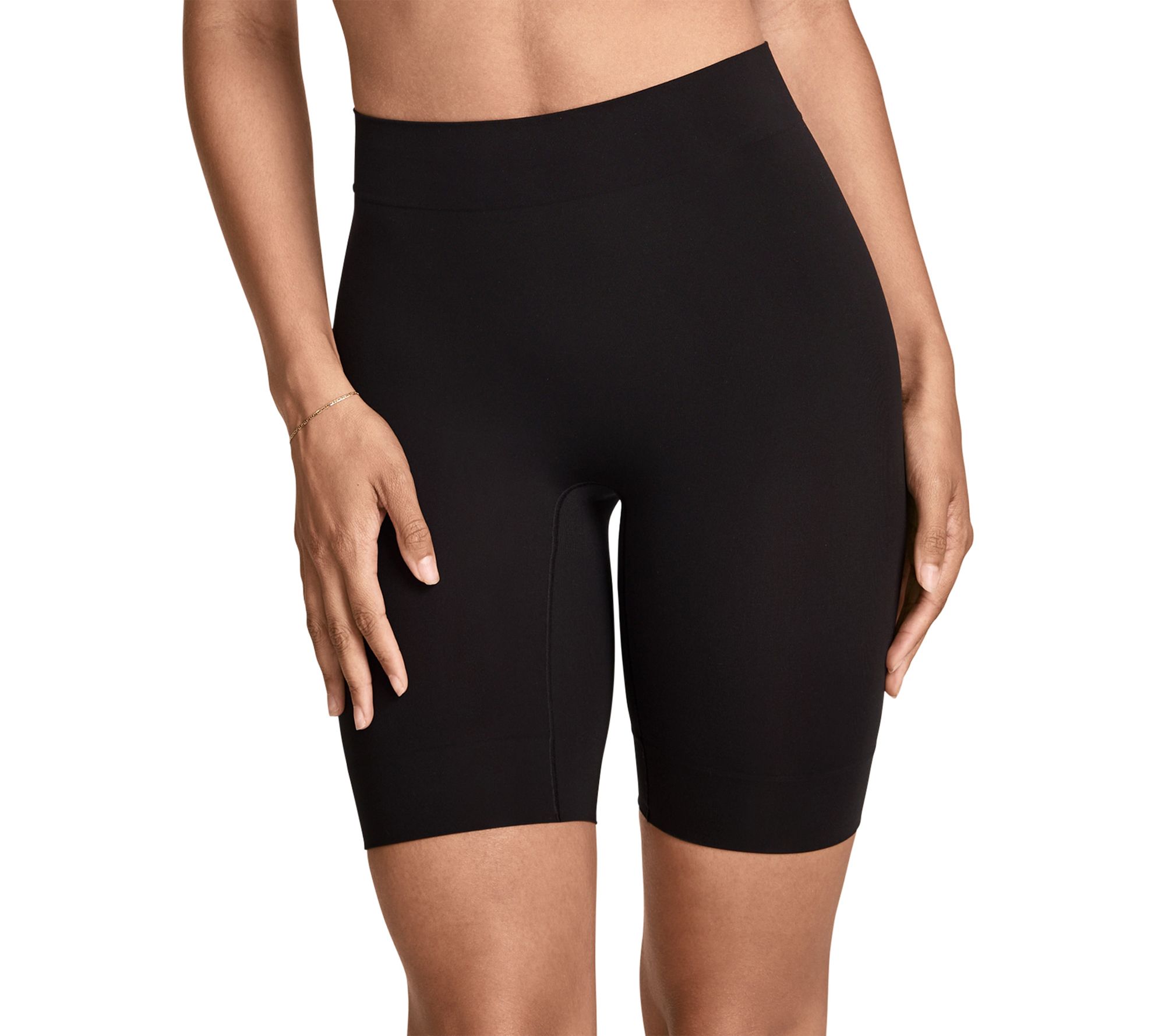 Jockey Set of 2 Skimmies Ultralight Smoothing Mid- Thigh Slipshort