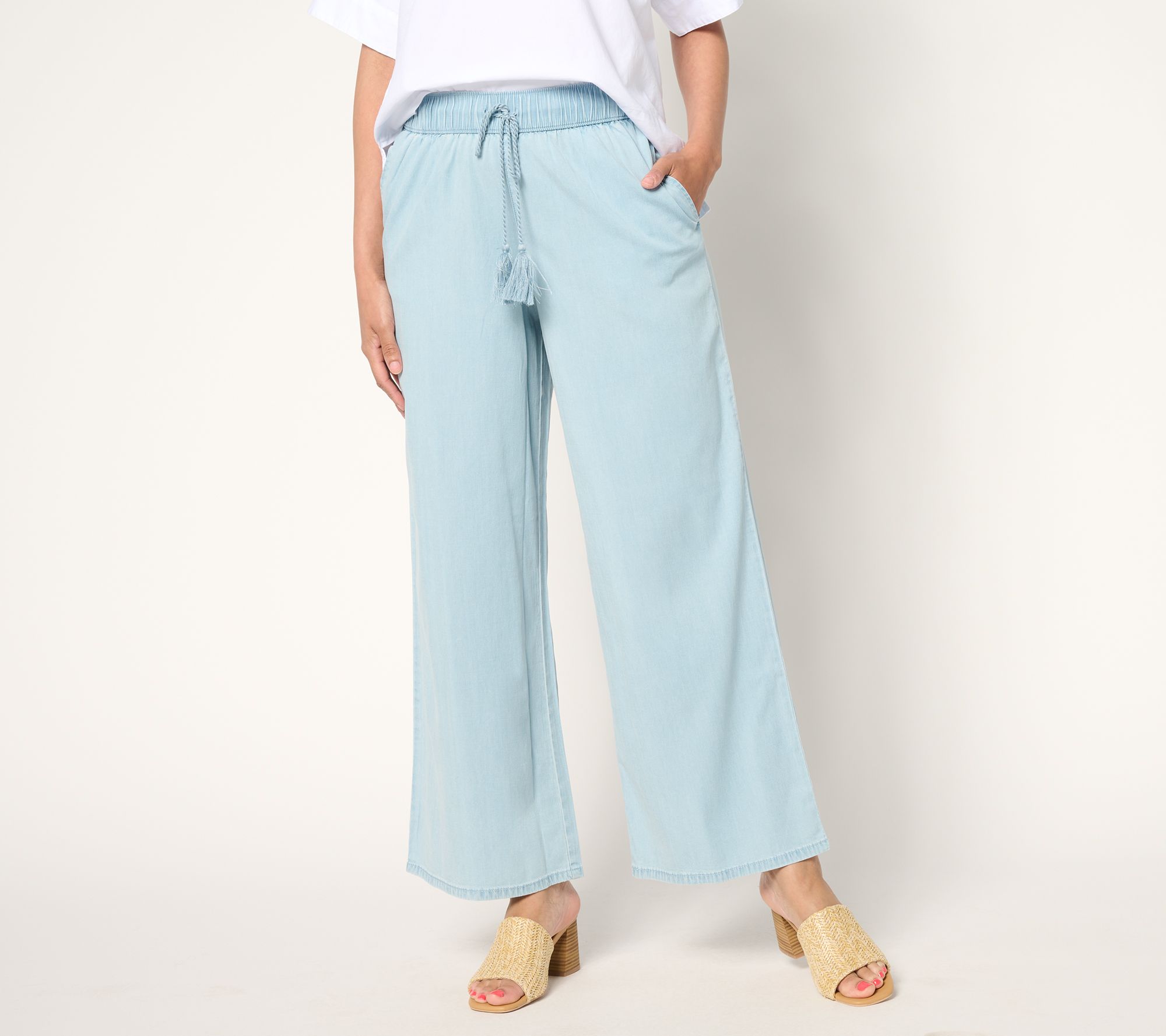 "As Is" Studio Park x Terri Conn Petite Stretch Lyocell Ankle Pant- Ind