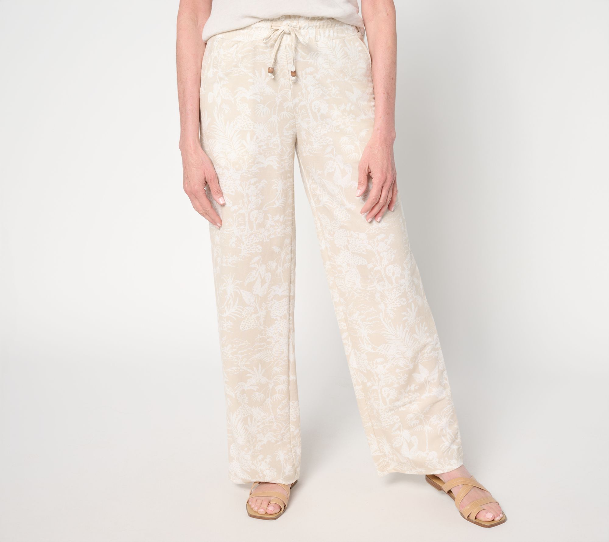 "As Is" Belle Beach by Kim Gravel Petite Cabana Knit Summer Pant