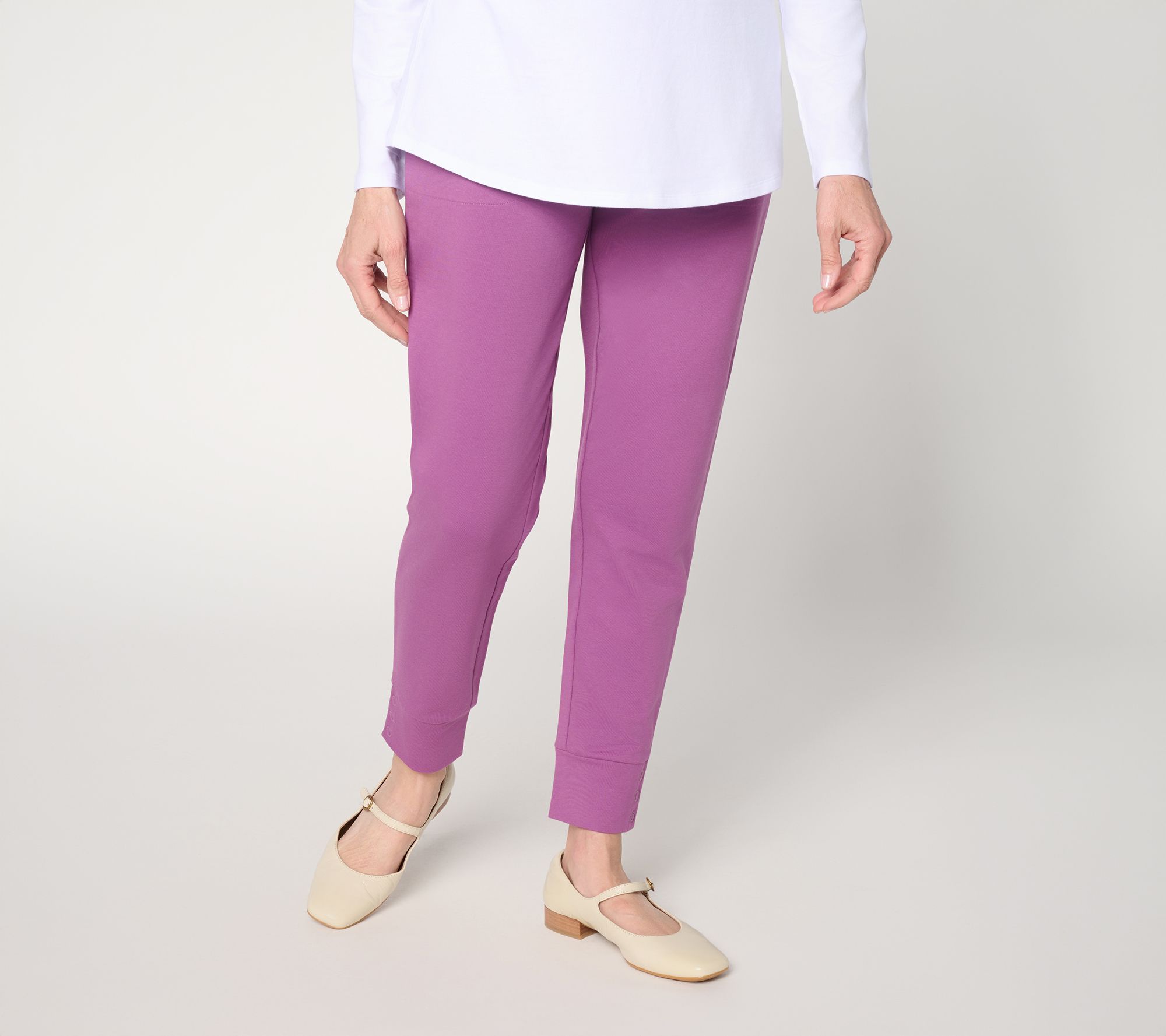 Denim & Co. Active Petite French Terry Pull-On Joggers