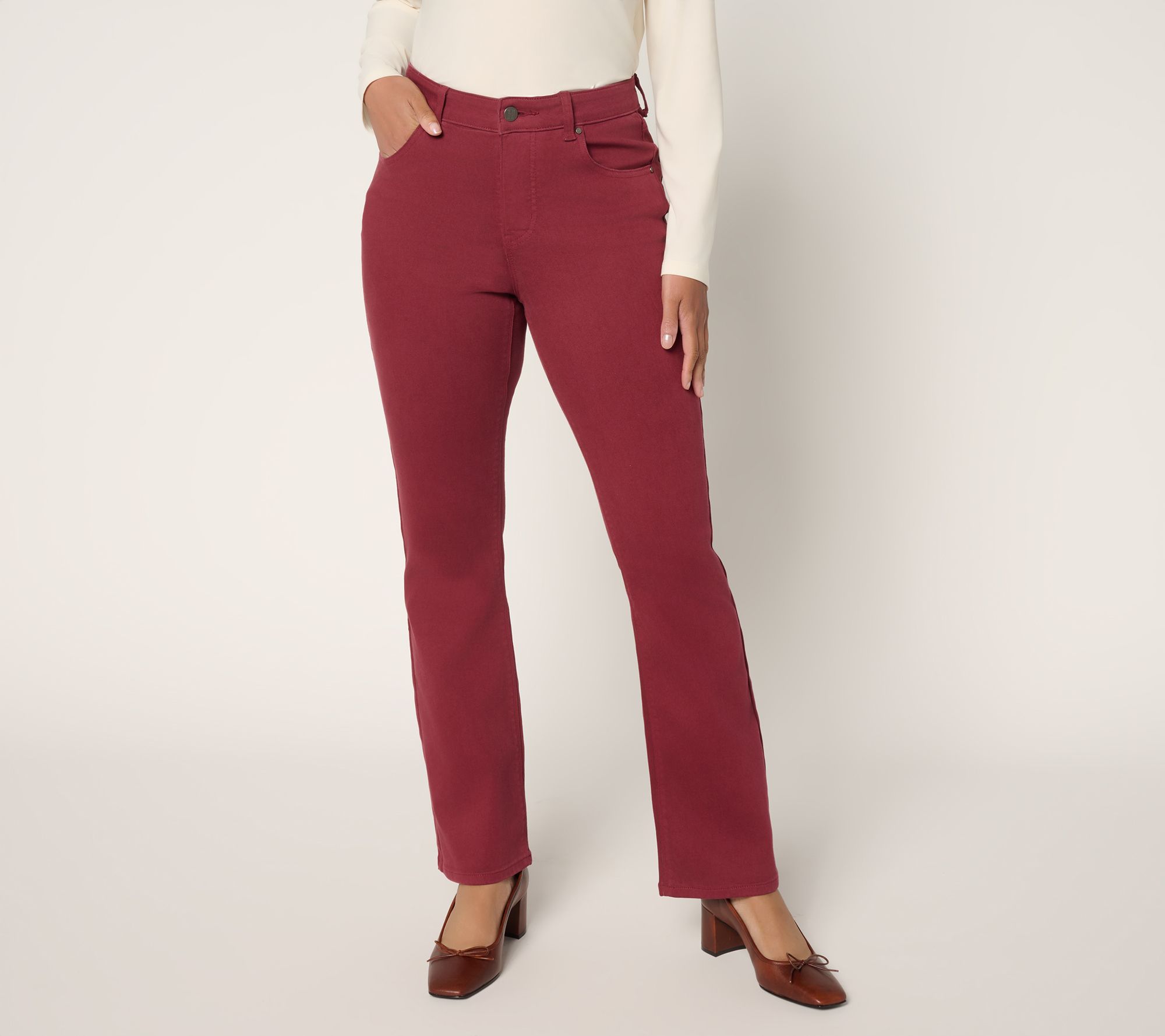 "As Is" Women with Control Contour Curves Reg Piece Dye Jeans