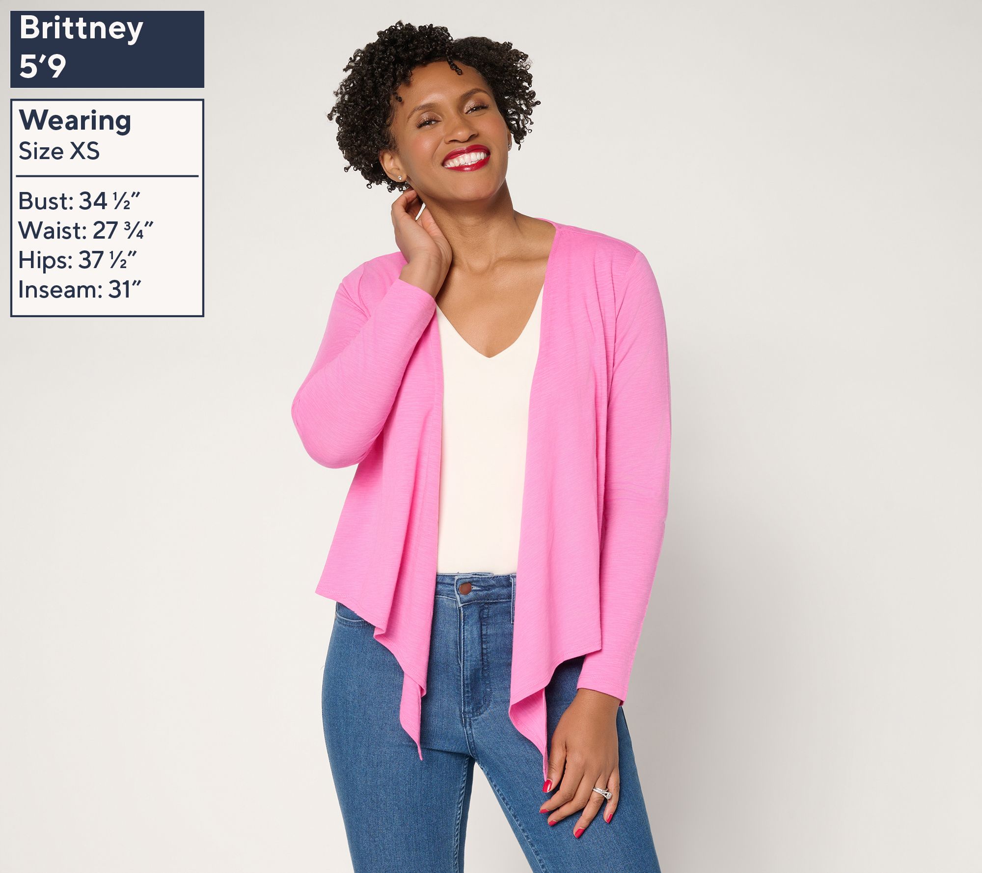 Belle by Kim Gravel Slub Knit Seas the Look Shrug - QVC.com