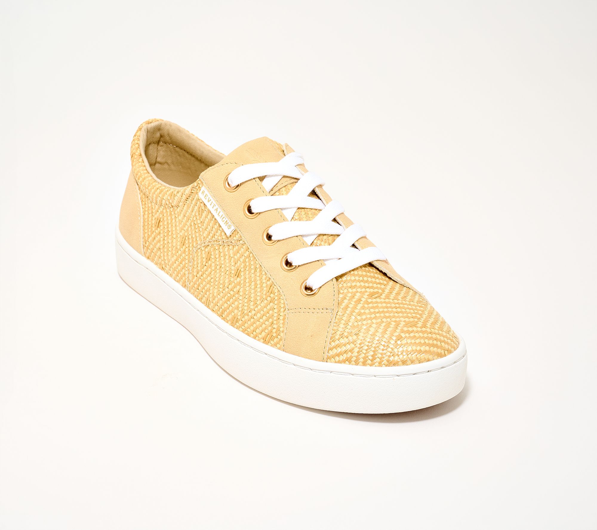 Revitalign Orthotic Raffia Lace Up Sneakers - Amalfi
