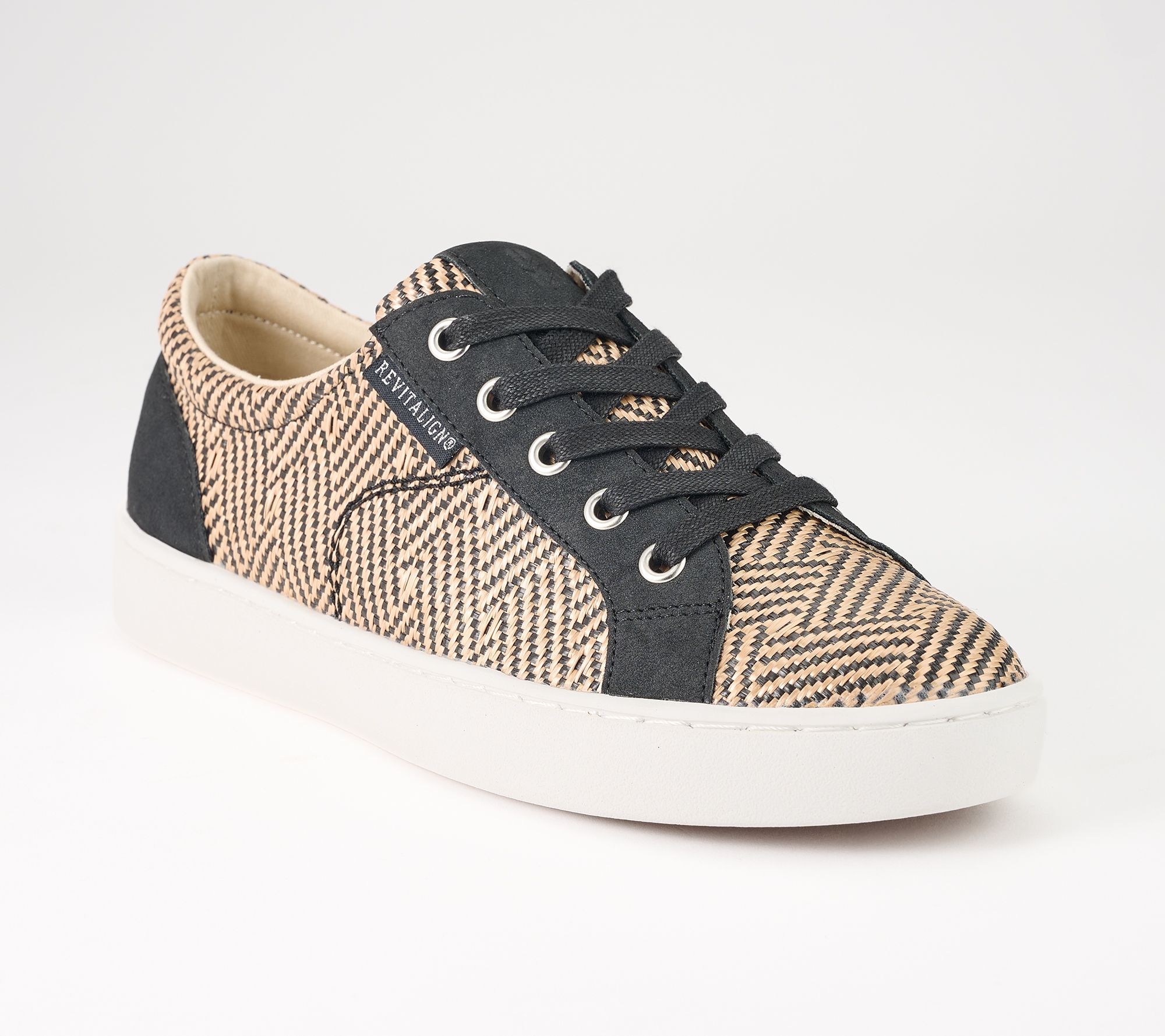 Revitalign Orthotic Raffia Lace Up Sneakers - Amalfi