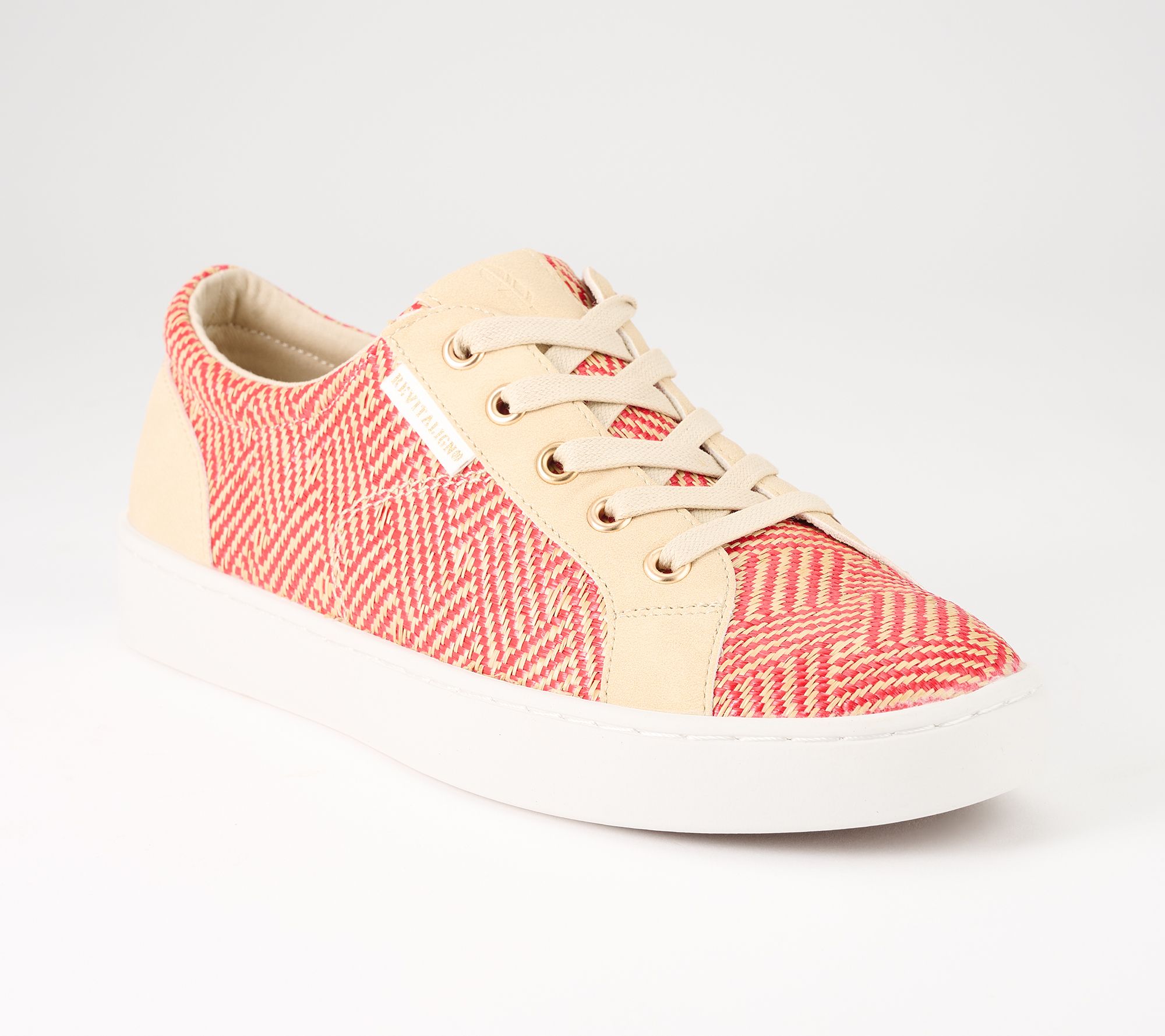 Revitalign Orthotic Raffia Lace Up Sneakers - Amalfi