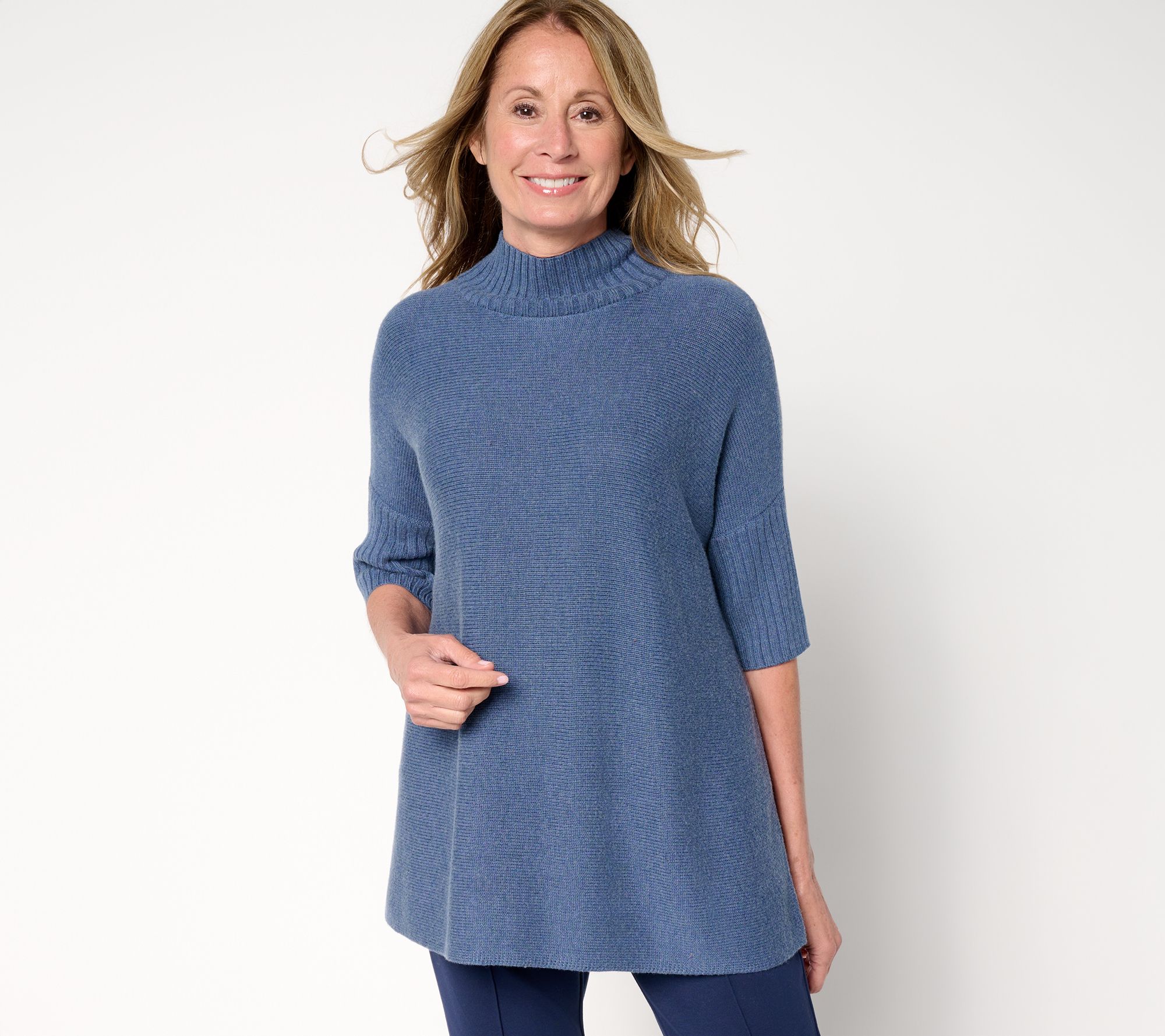 "As Is" Joan Rivers Dolman Sleeve Turtleneck Sweater
