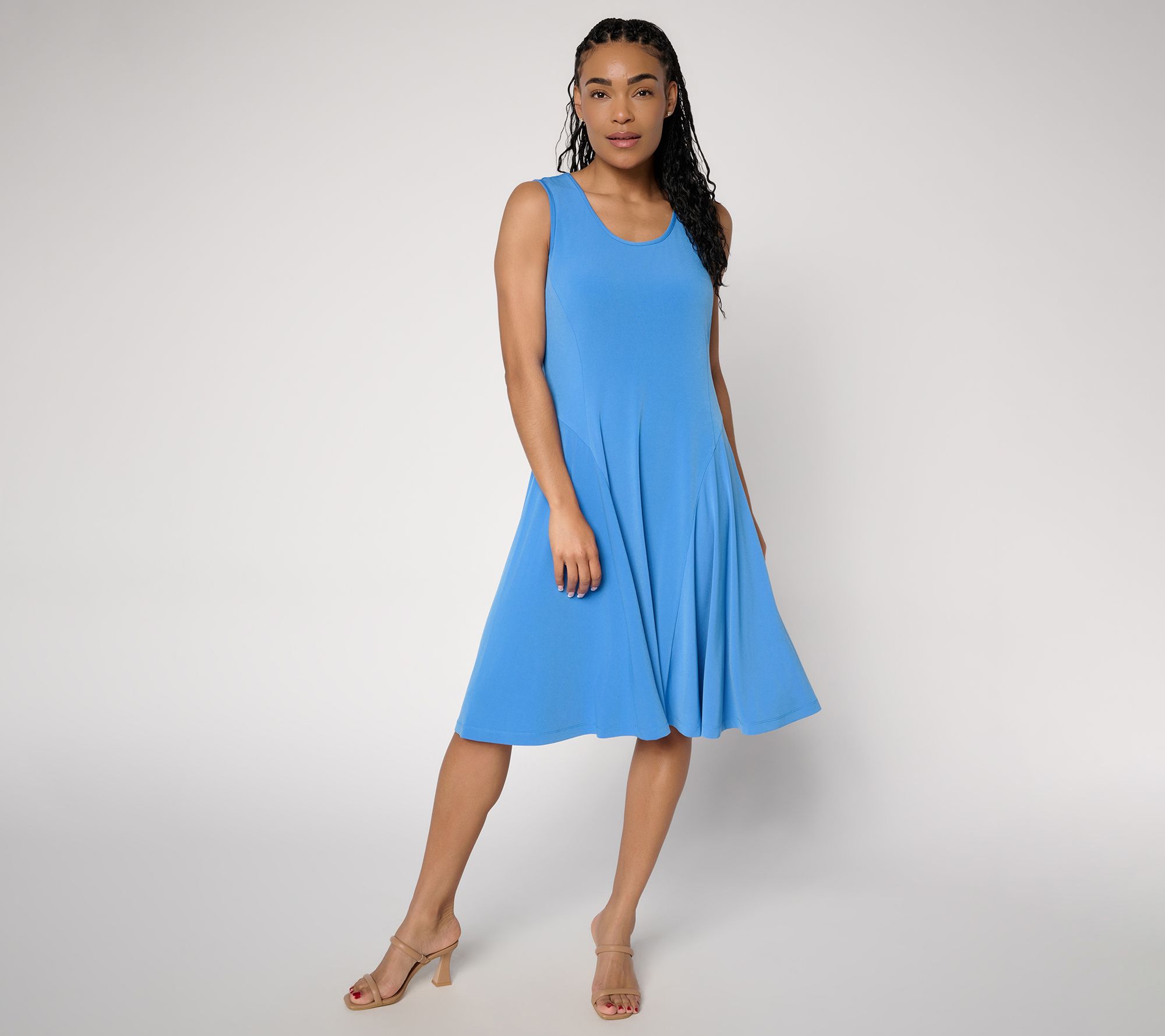 Susan Graver Regular Liquid Knit Sleeveless Dress