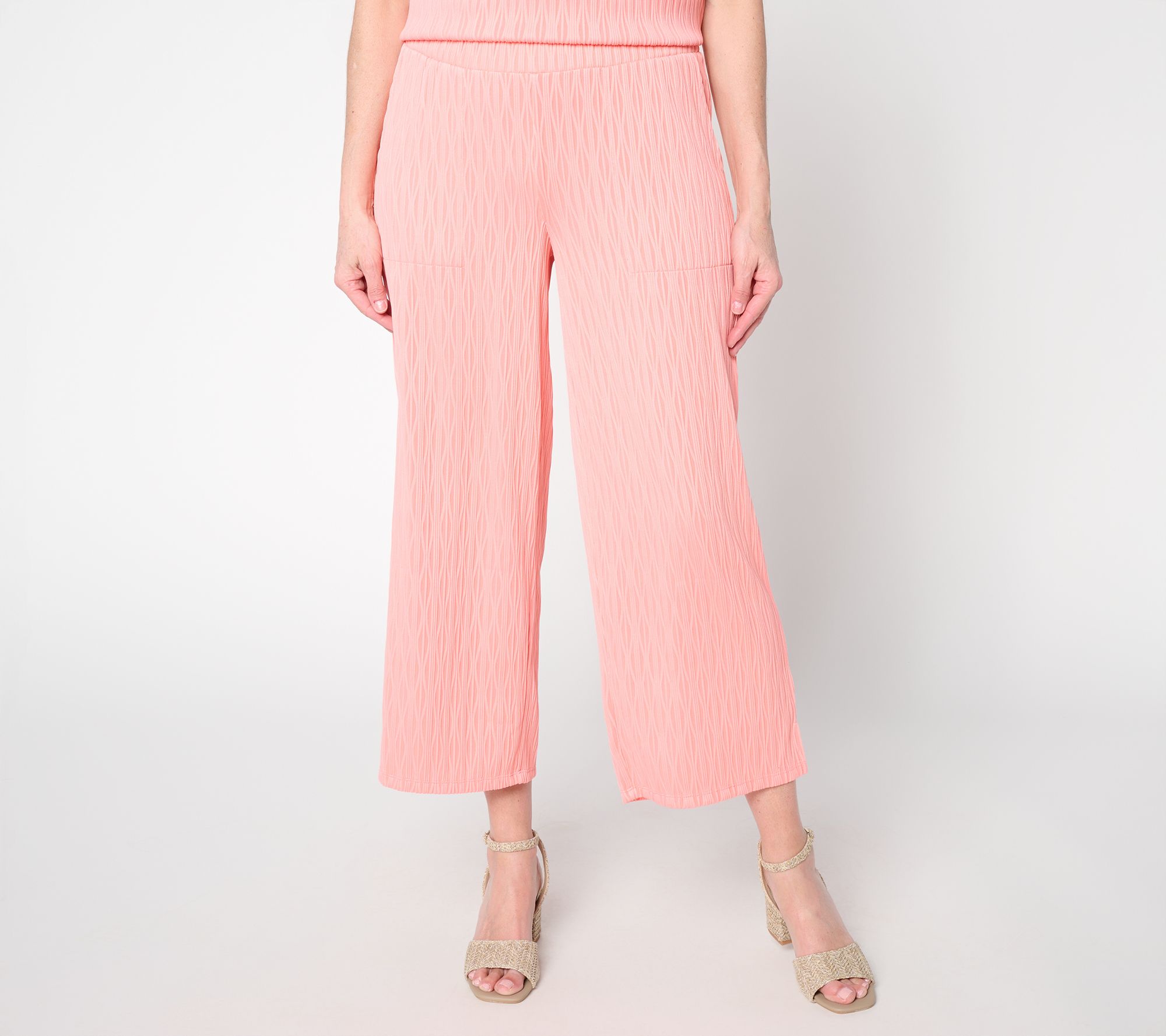Susan Graver Regular Textured Jacquard Pull-On Pant